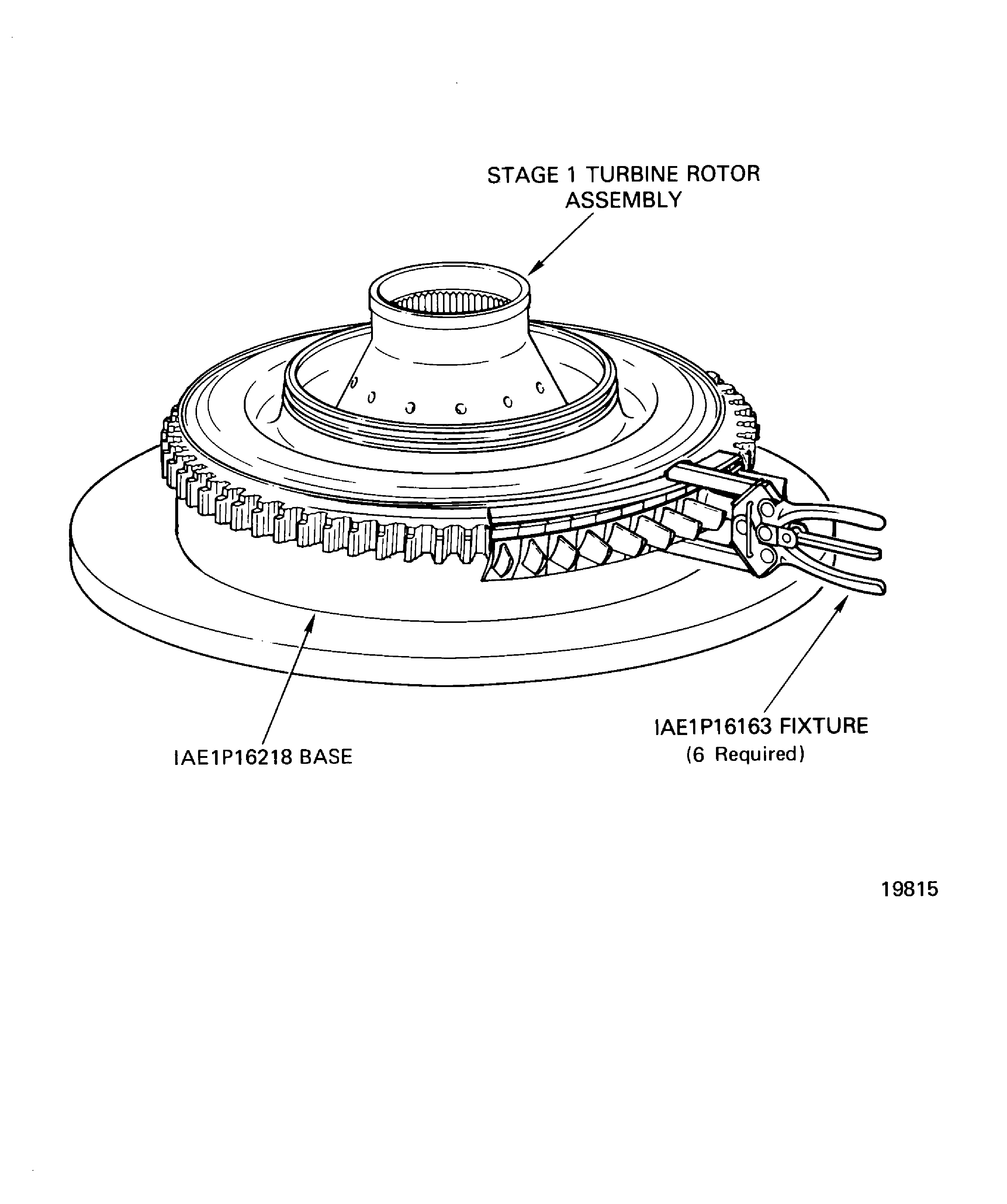 Install the Stage 1 Turbine Rrotor Assembly
in the IAE 1P16218 Base