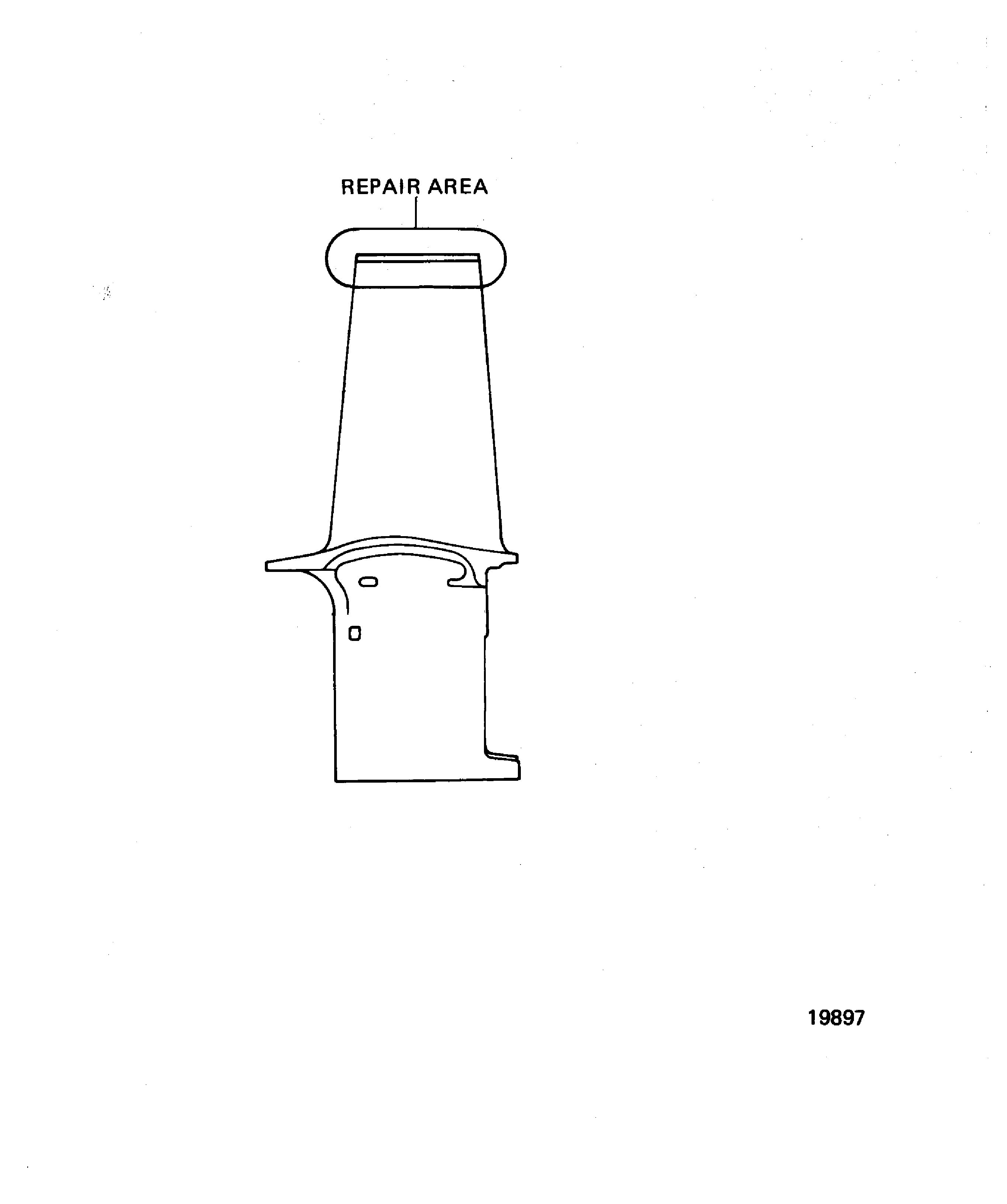 Stage 1 blade assembly SAT-to-turbotip conversion and restoration repair area