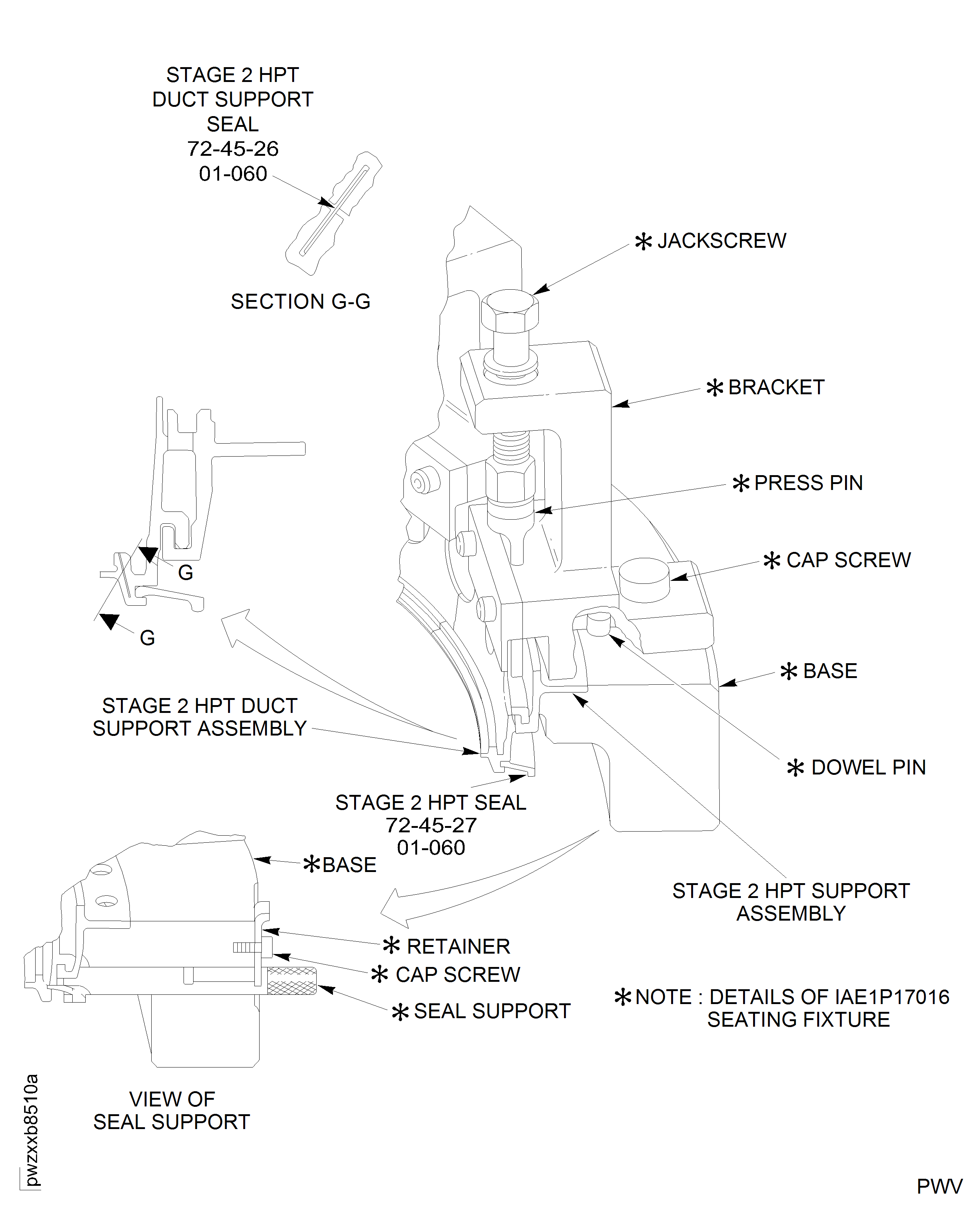 Assemble the Stage 2 HPT Duct Support Assembly, Stage 2 HPT Duct Support Assemblies and Stage 2 HPT Seal