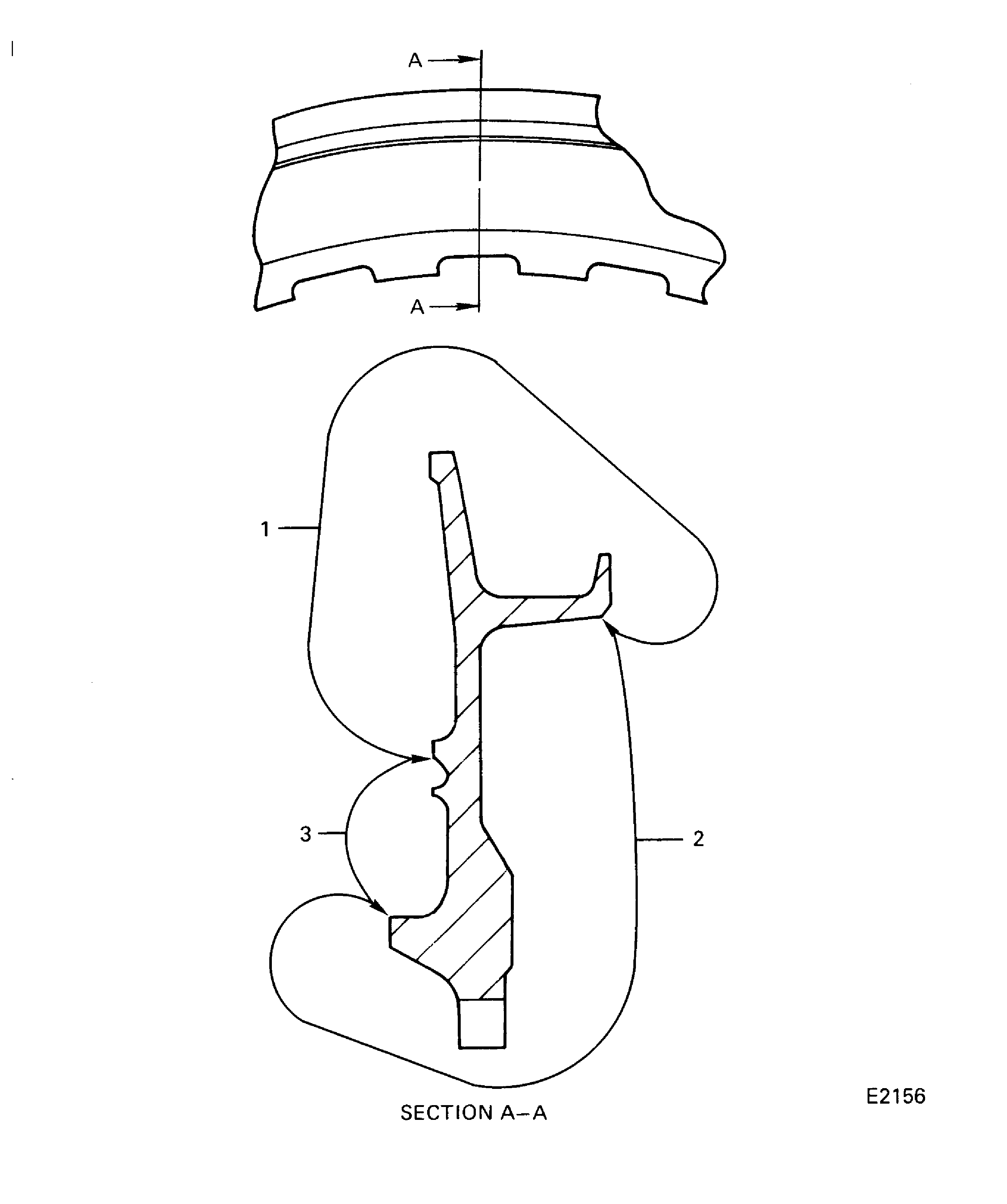HPT Stage 2 Blade Retaining Plate Areas of Peening