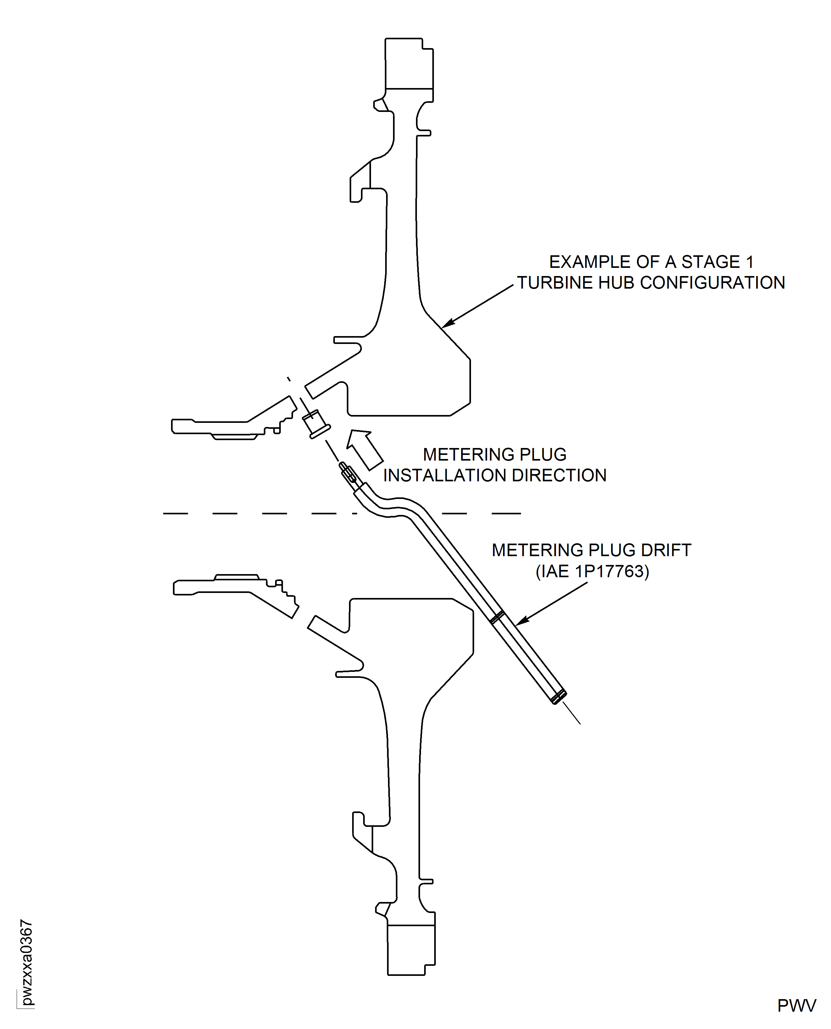 Metering Plug Installation with Drift IAE 1P17763
