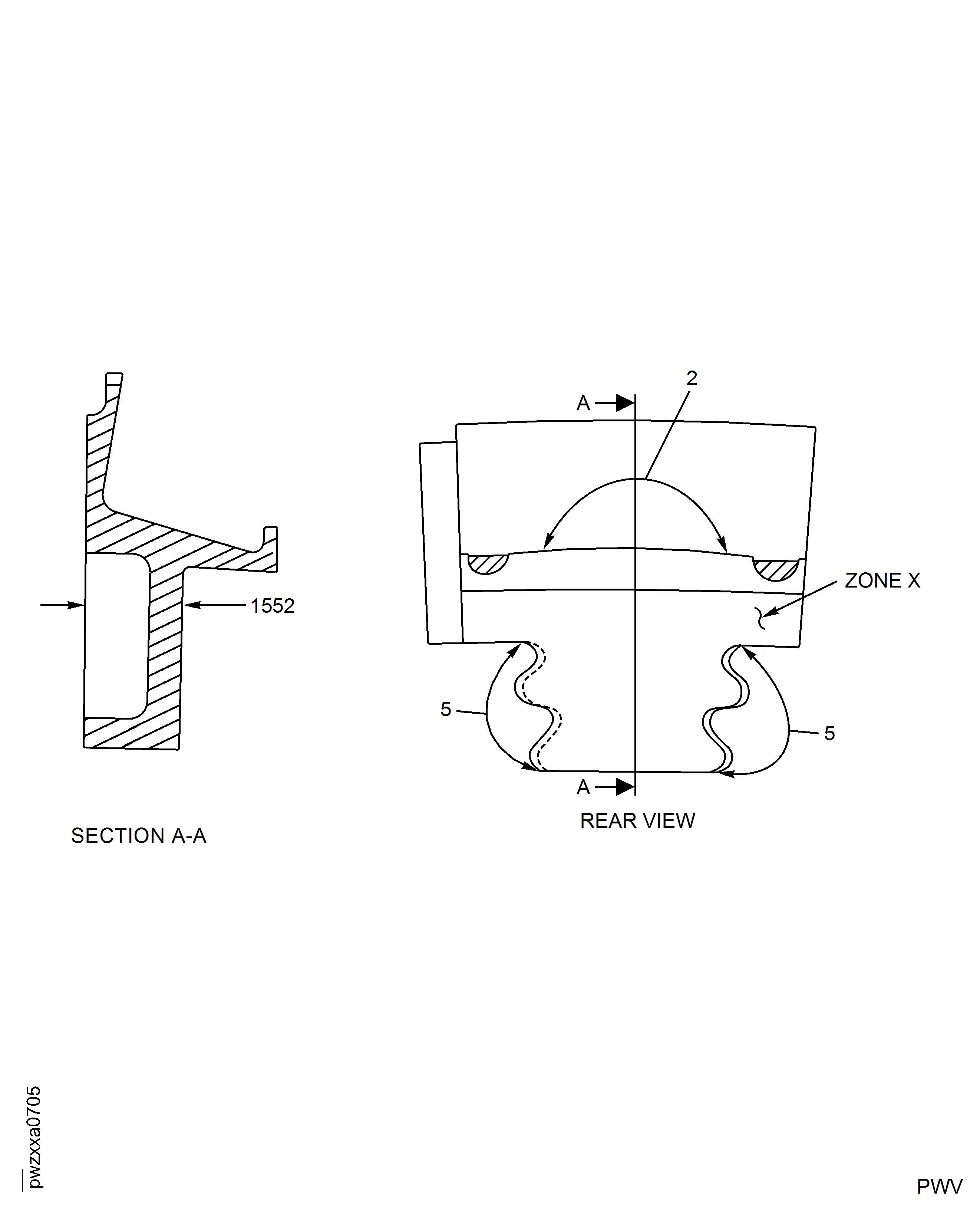 Stage 1 HPT Air Seal Inspection Locations