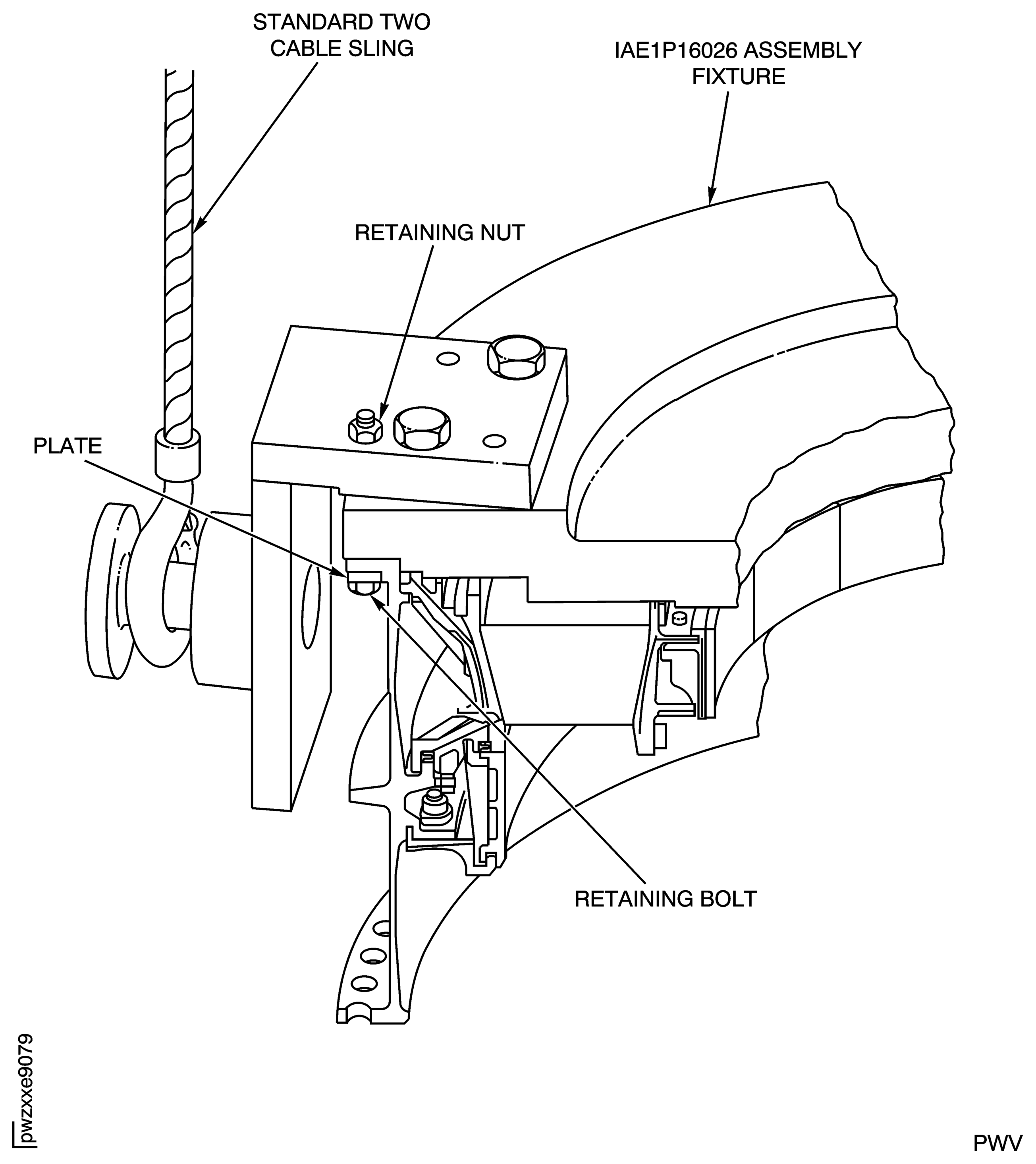 Remove the IAE 1P16026 Assembly Fixture
