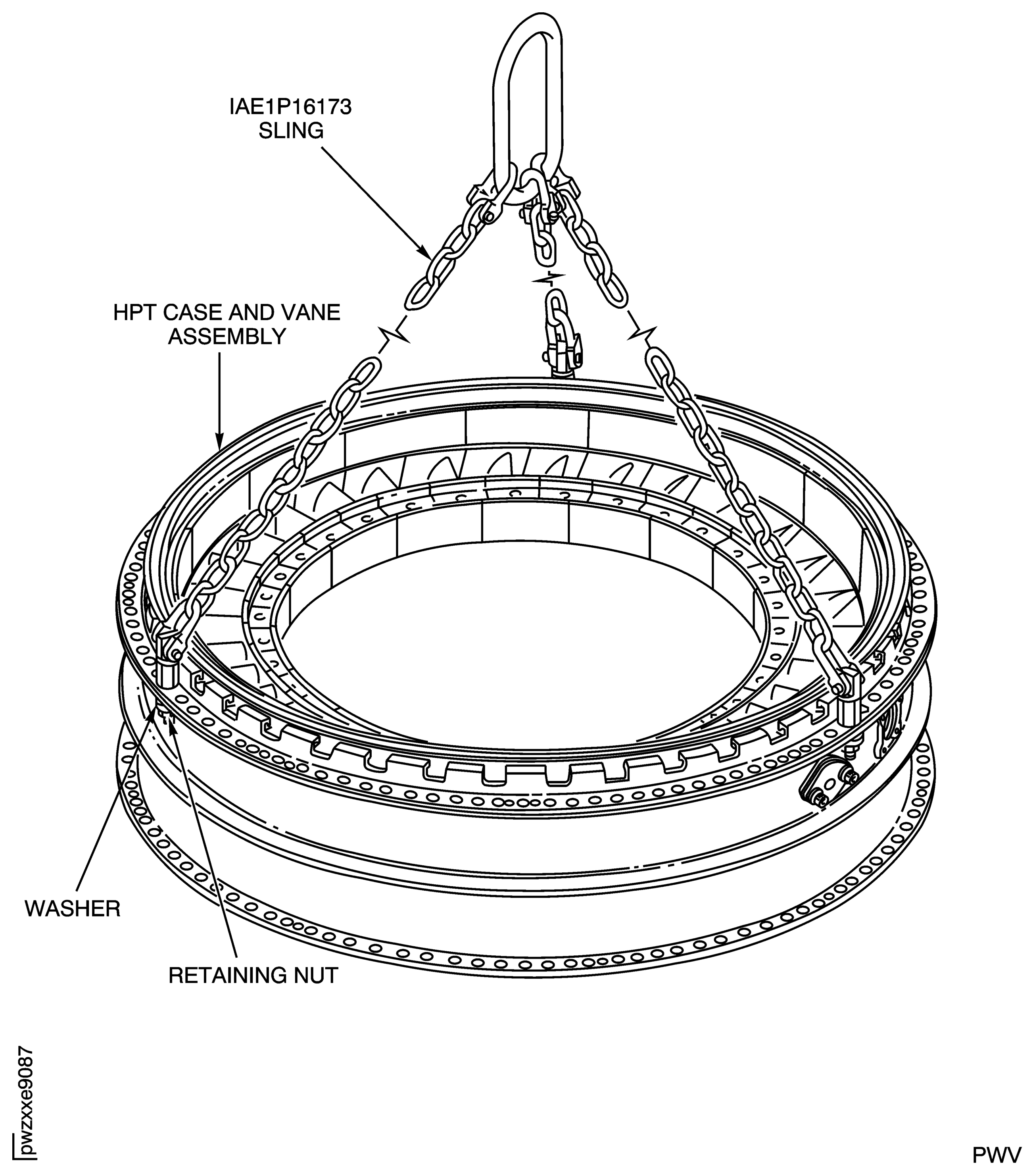 Put the HP Turbine Case and Vane Assembly on a Pallet