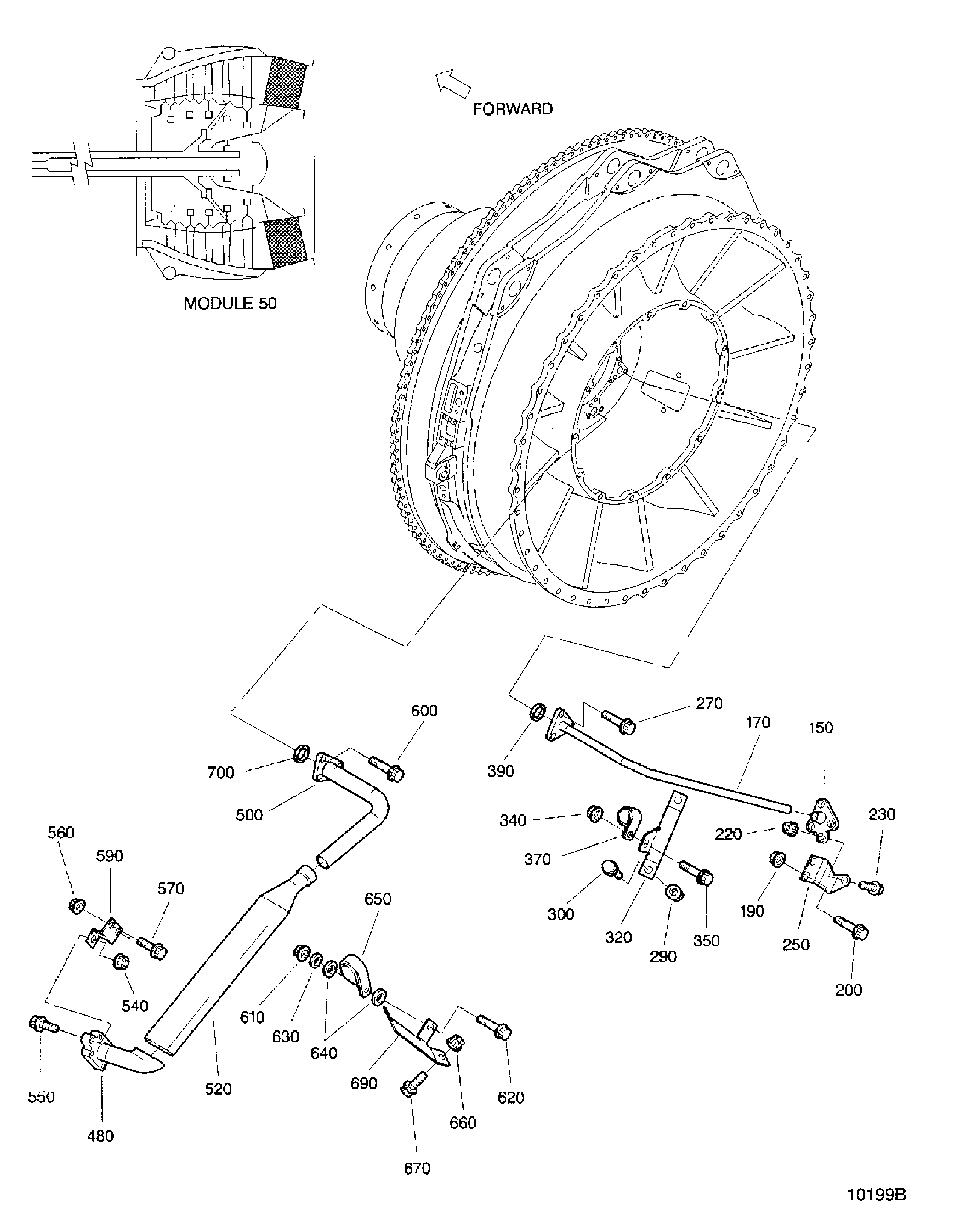EXHAUST CASE AND FITTINGS