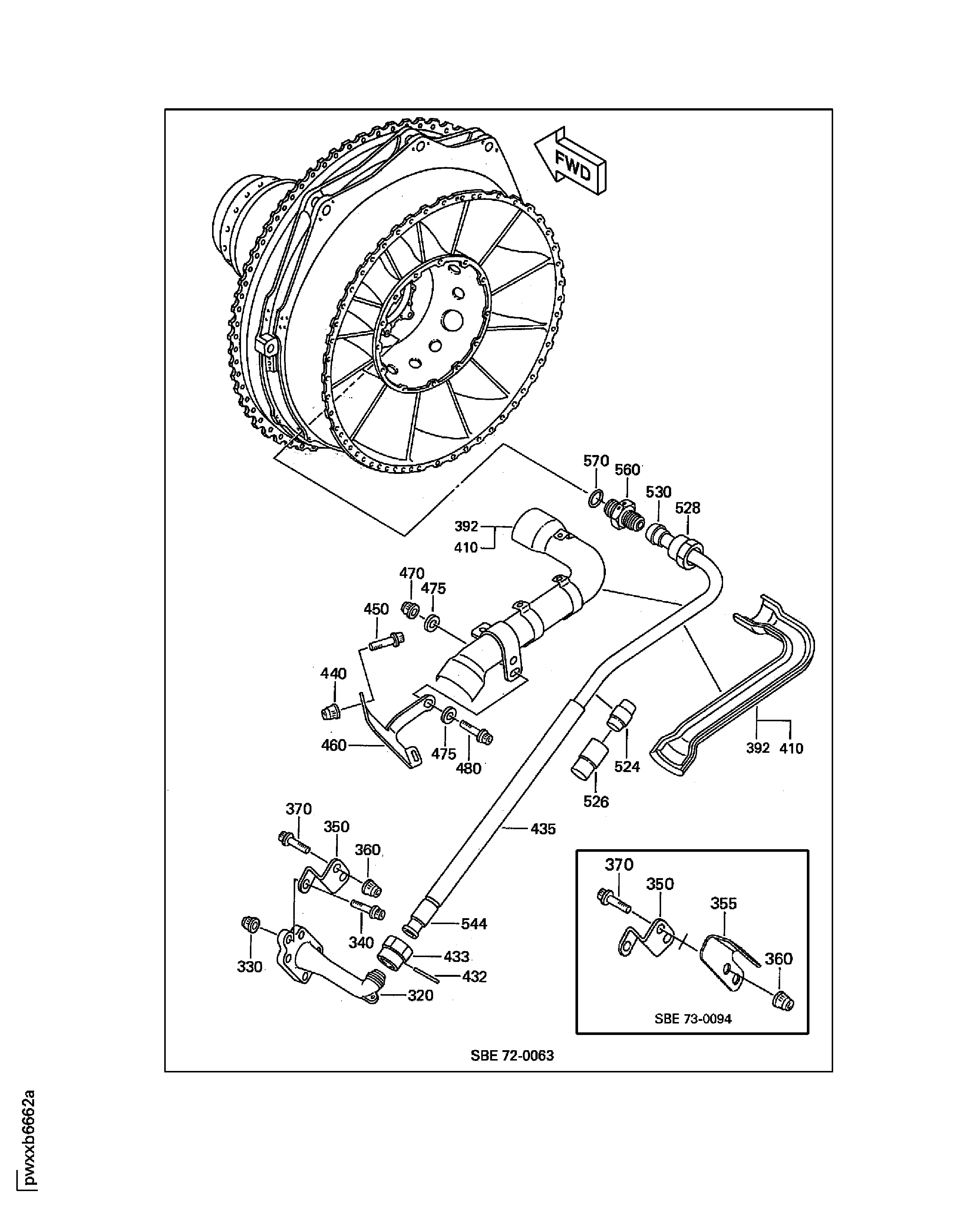 ENGINE - EXHAUST CASE AND FITTINGS