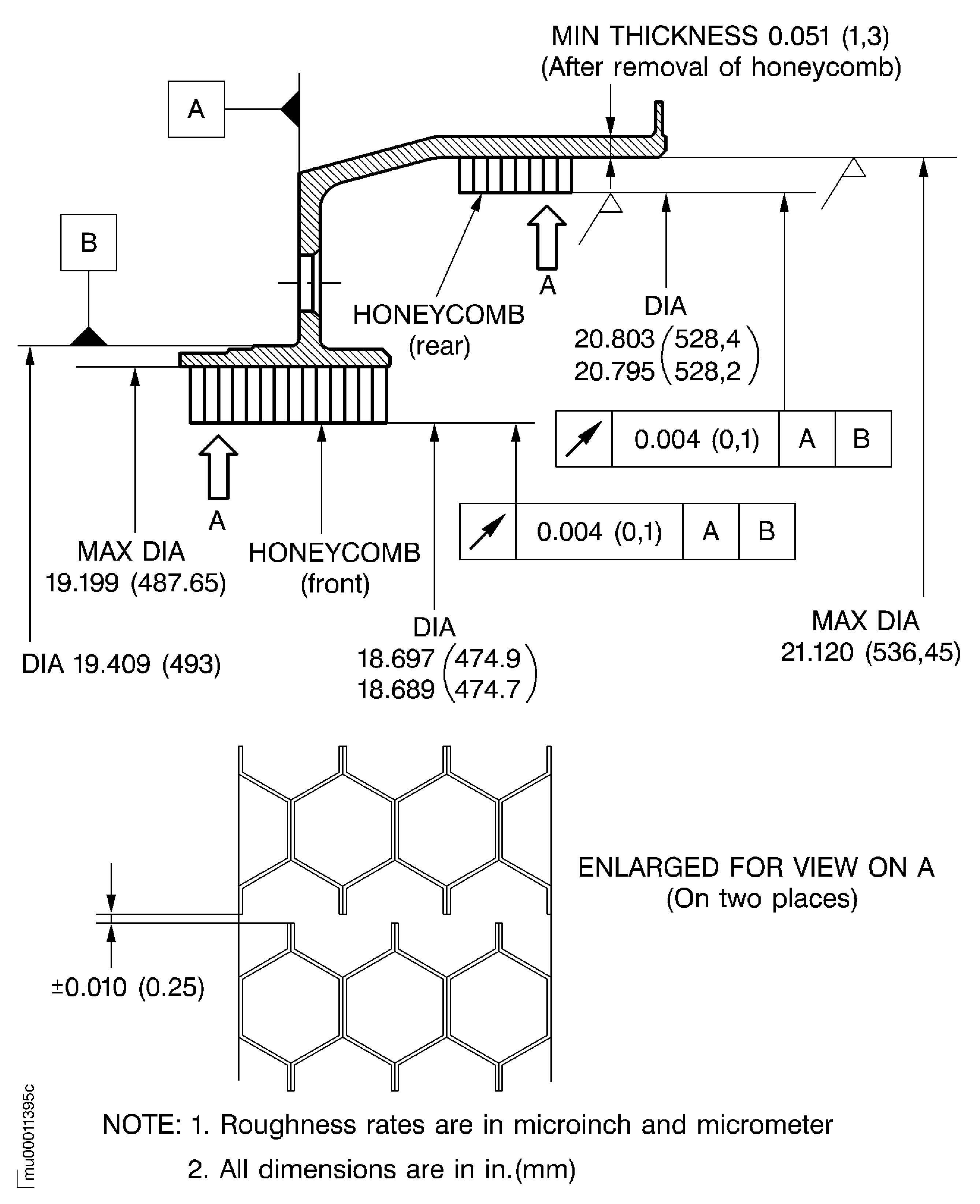 Replace the honeycomb seals of the air seal ring