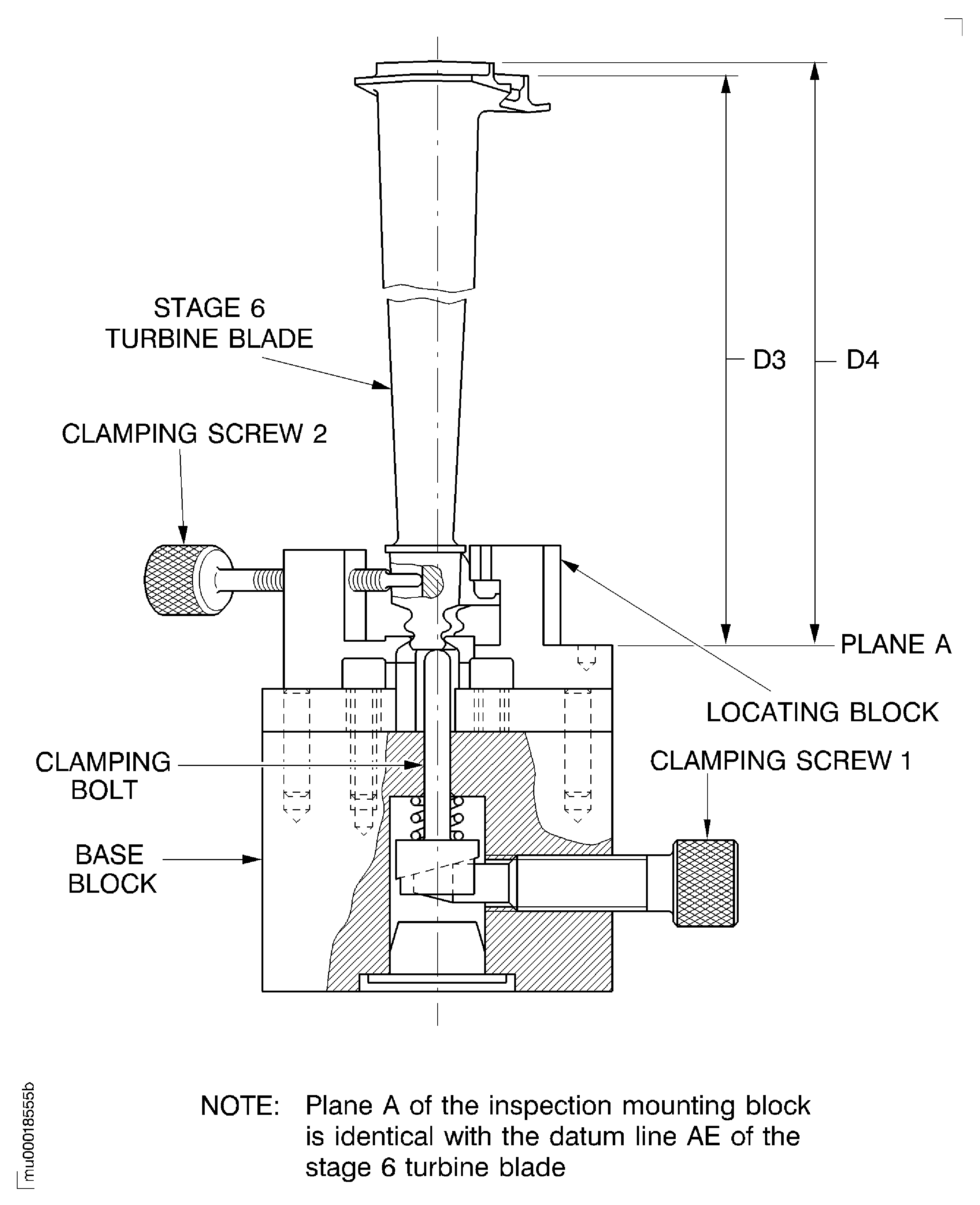 Install the Stage 6 Turbine Blades on to the Inspection Mounting Block