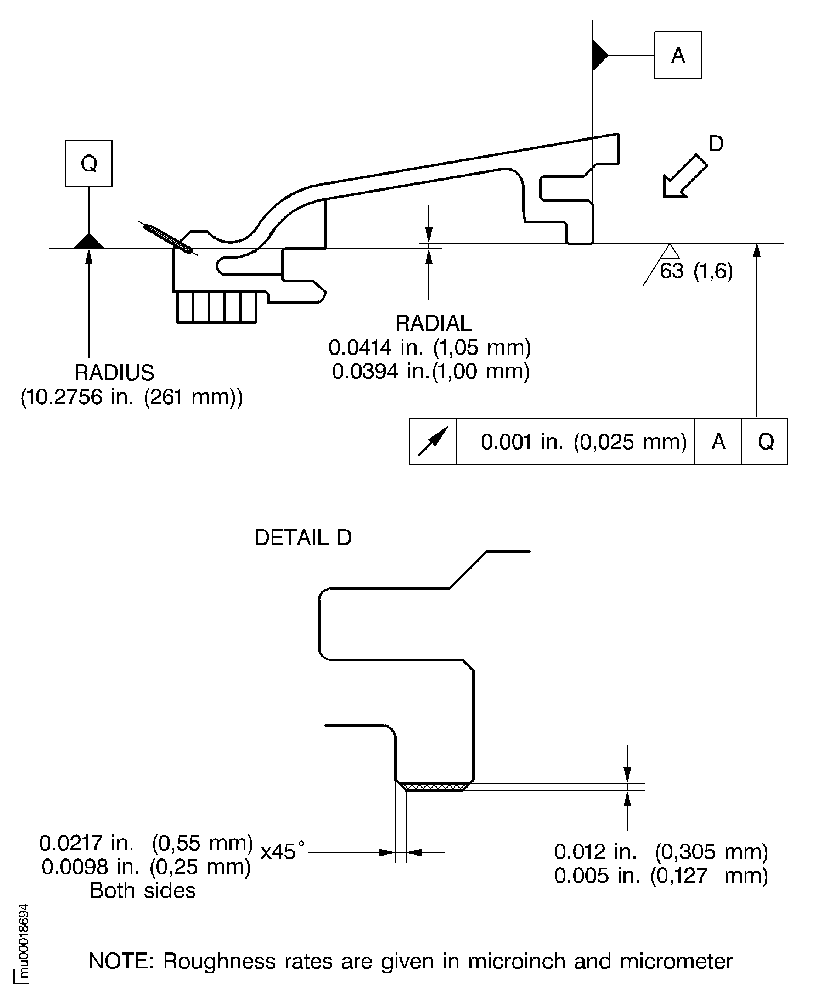 Plasma spray the rear locating diameter, inner duct segment