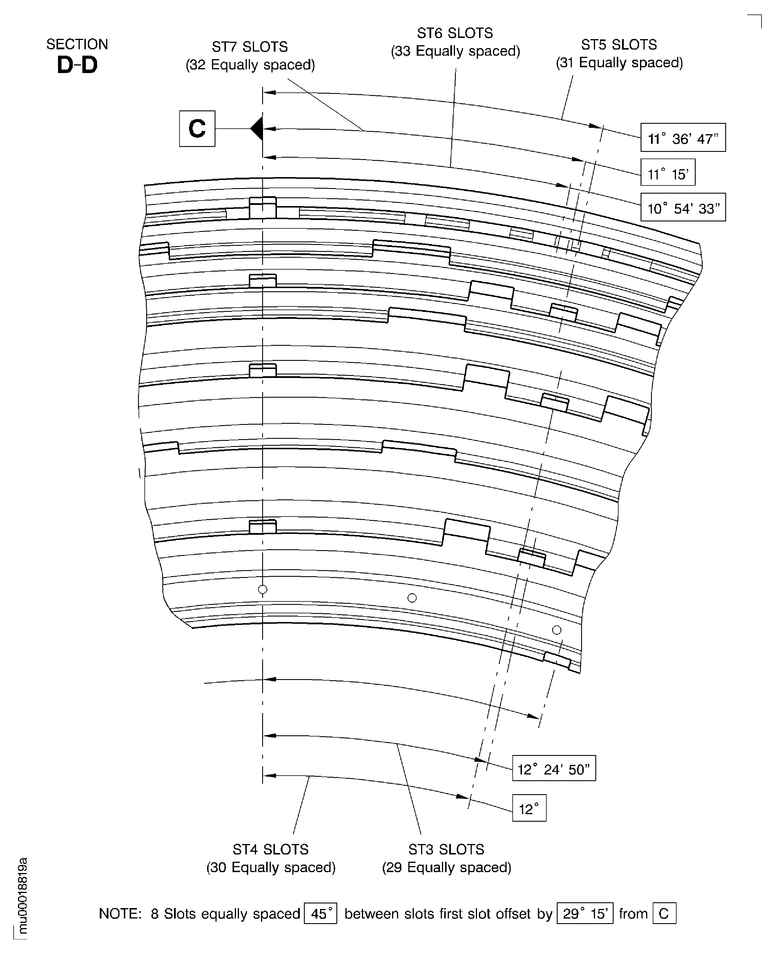 LP turbine case anti rotation slots before weld repair
