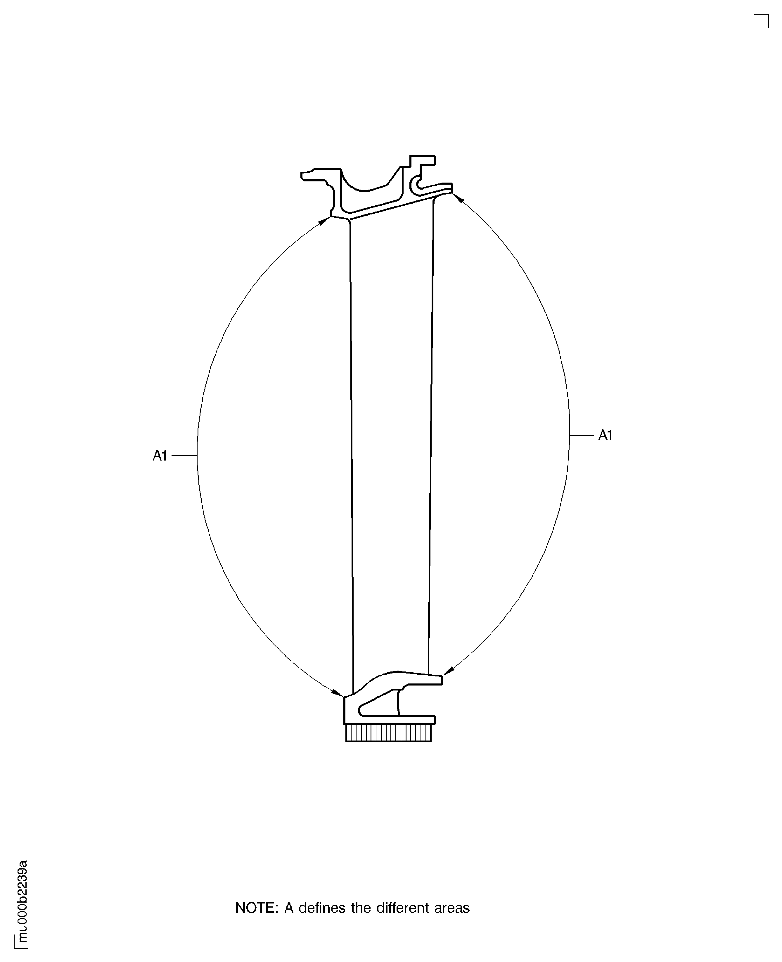 Touch-up coating of the stage 5 turbine vane