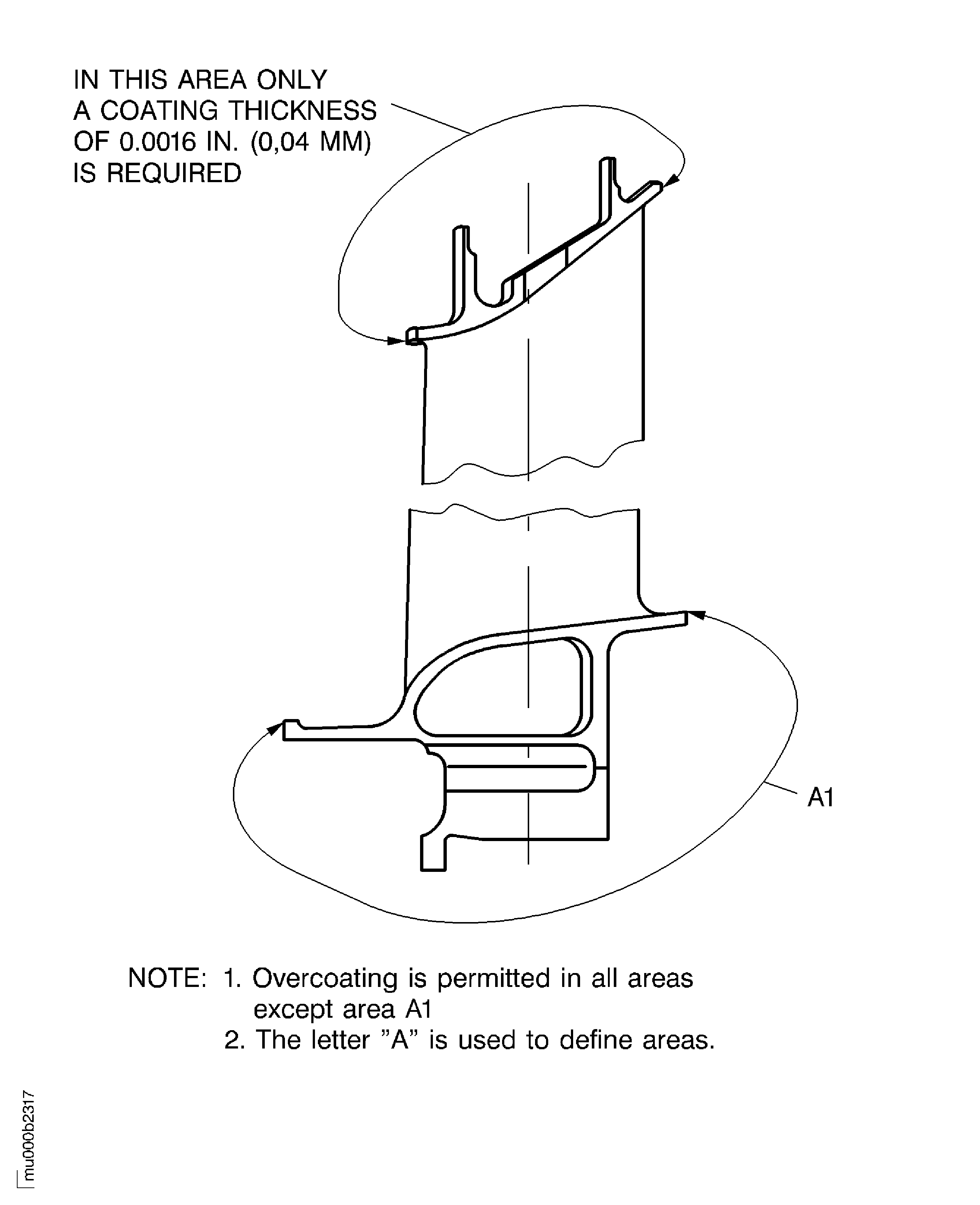 Overcoat the aluminide coating of the
stage 3 turbine blade