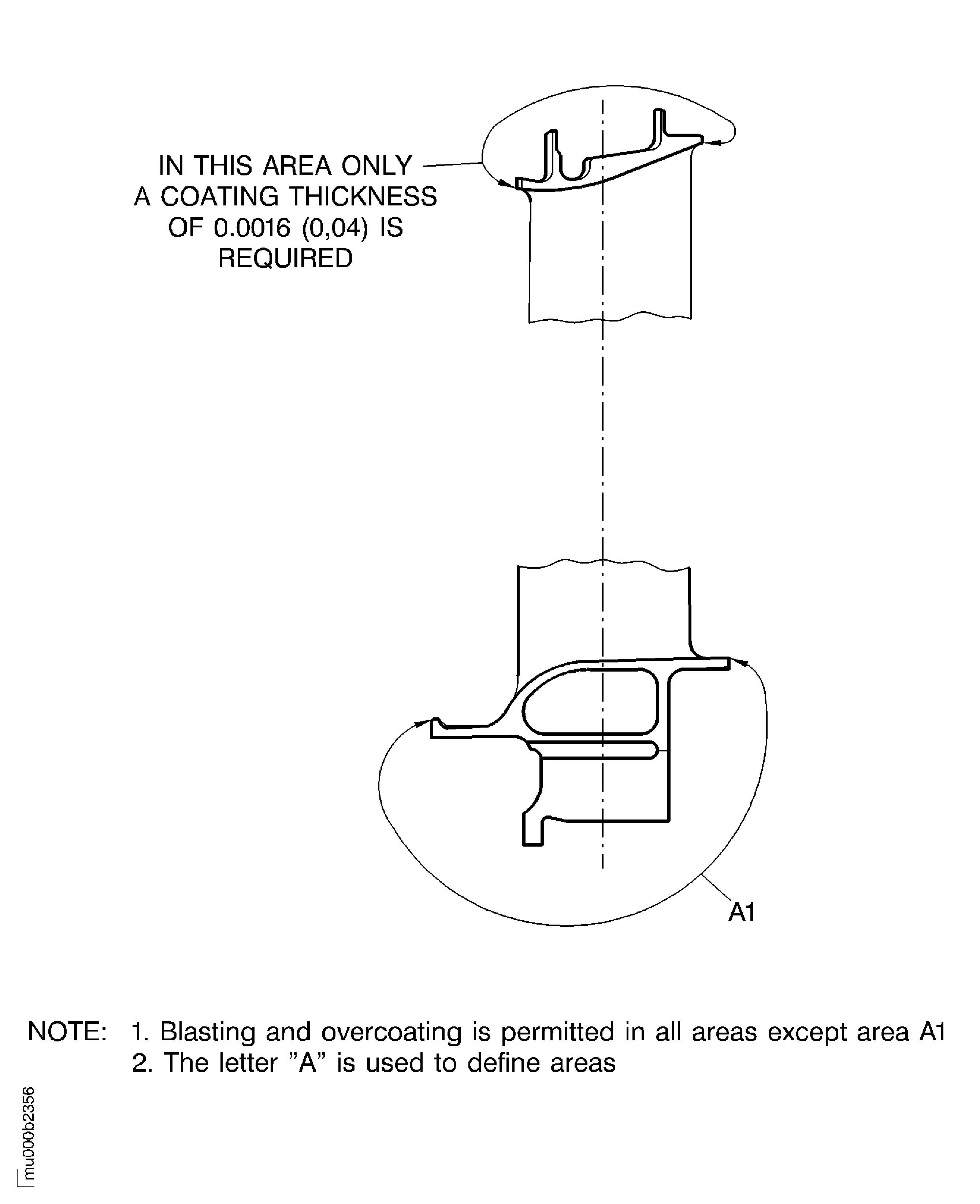 Overcoat the aluminide coating of the
stage 4 turbine blade