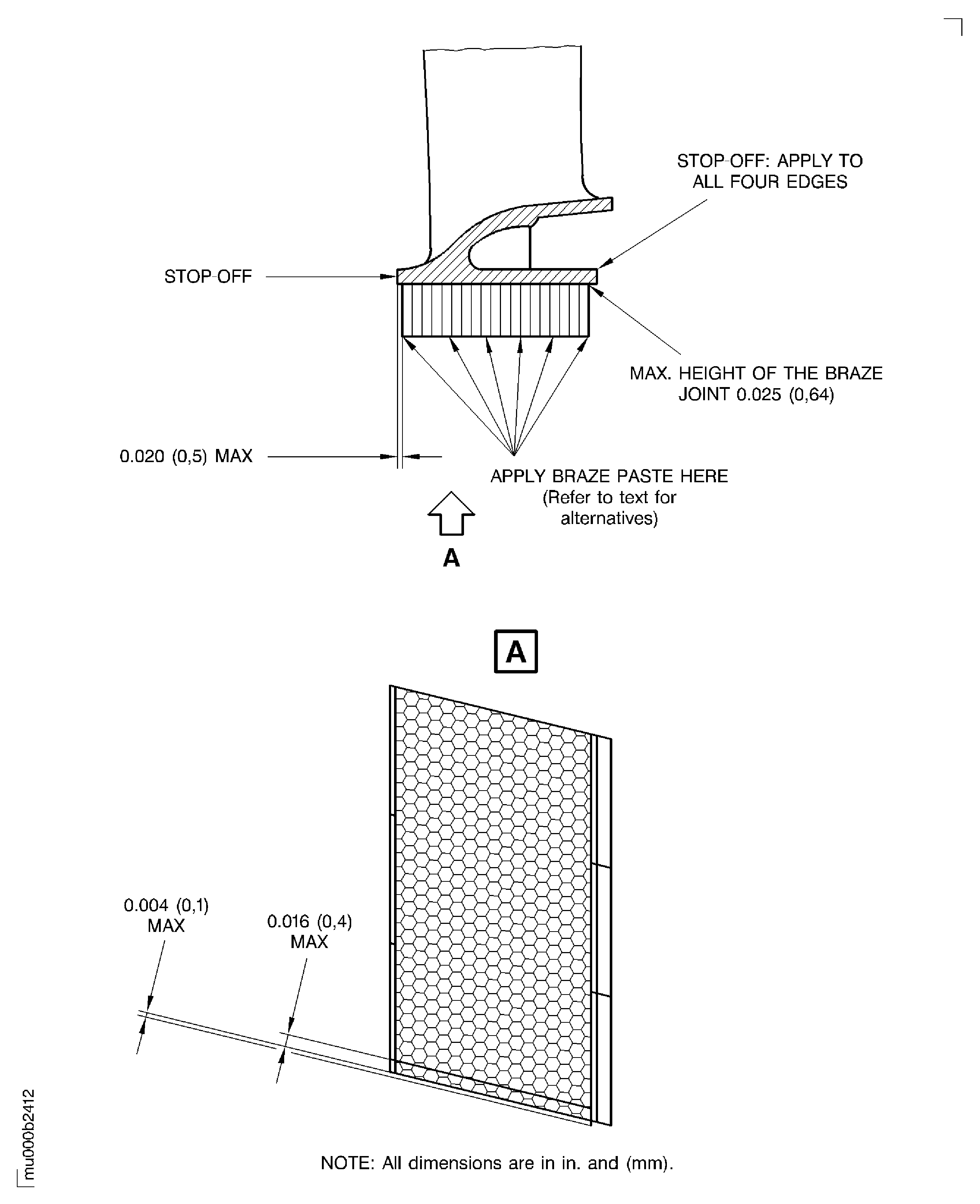 Replace the honeycomb seal segments on the inner buttress of the stage 4 turbine vane