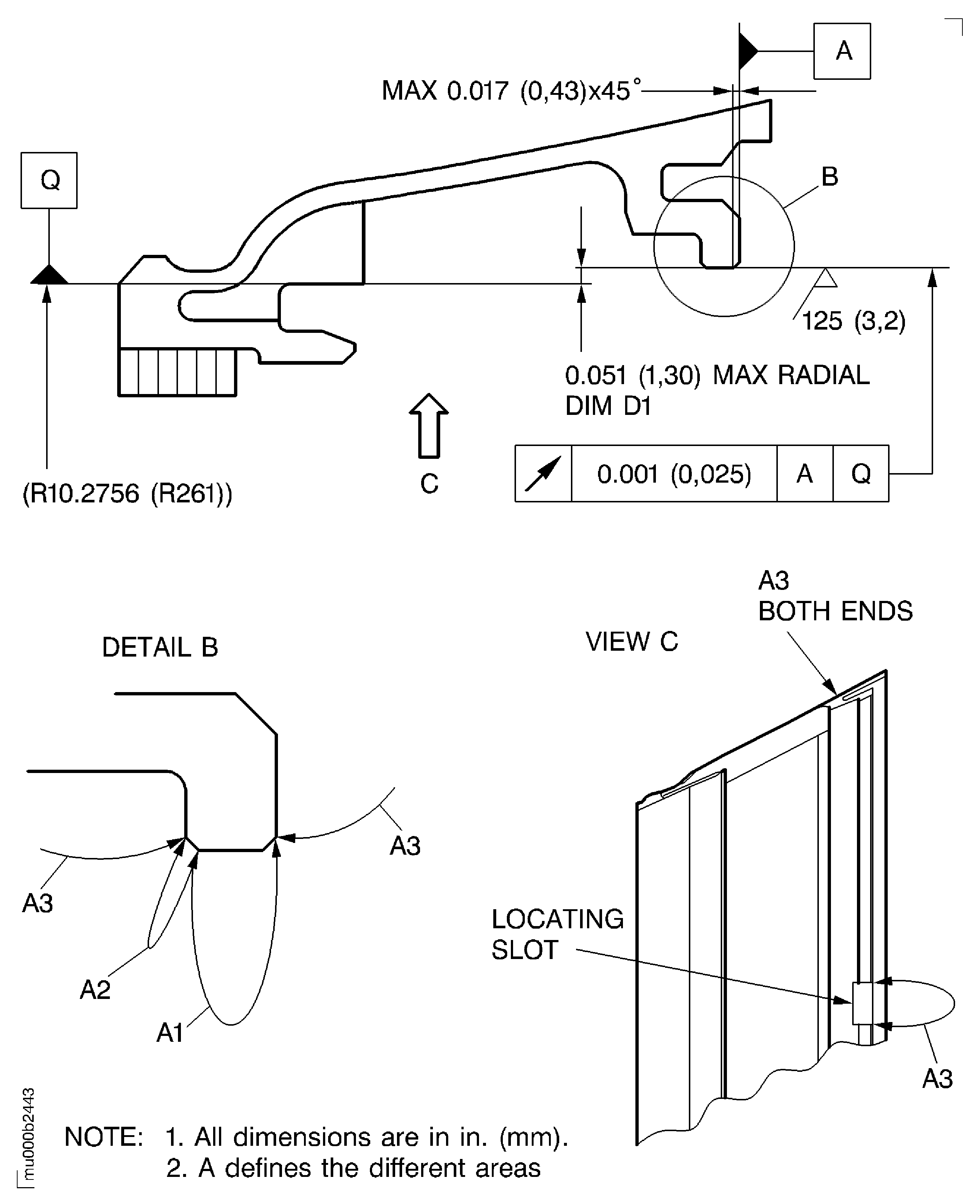 Plasma spray the rear locating diameter of the inner duct segment
