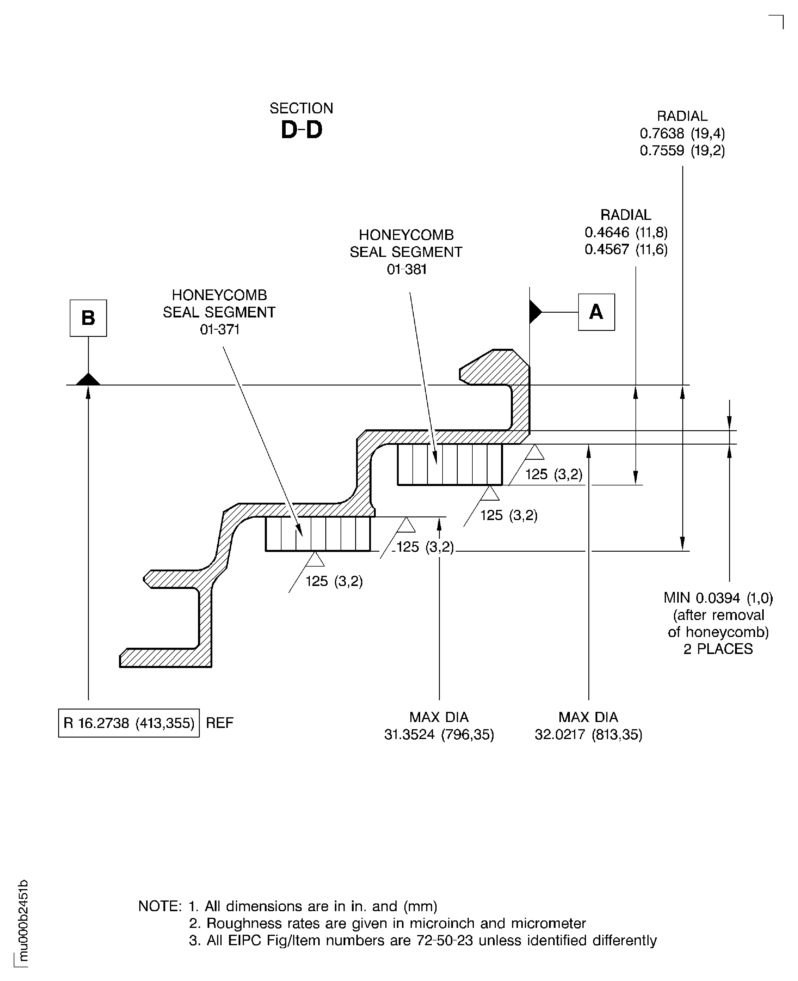 Replace the honeycomb seal segment of the shroud seal segment