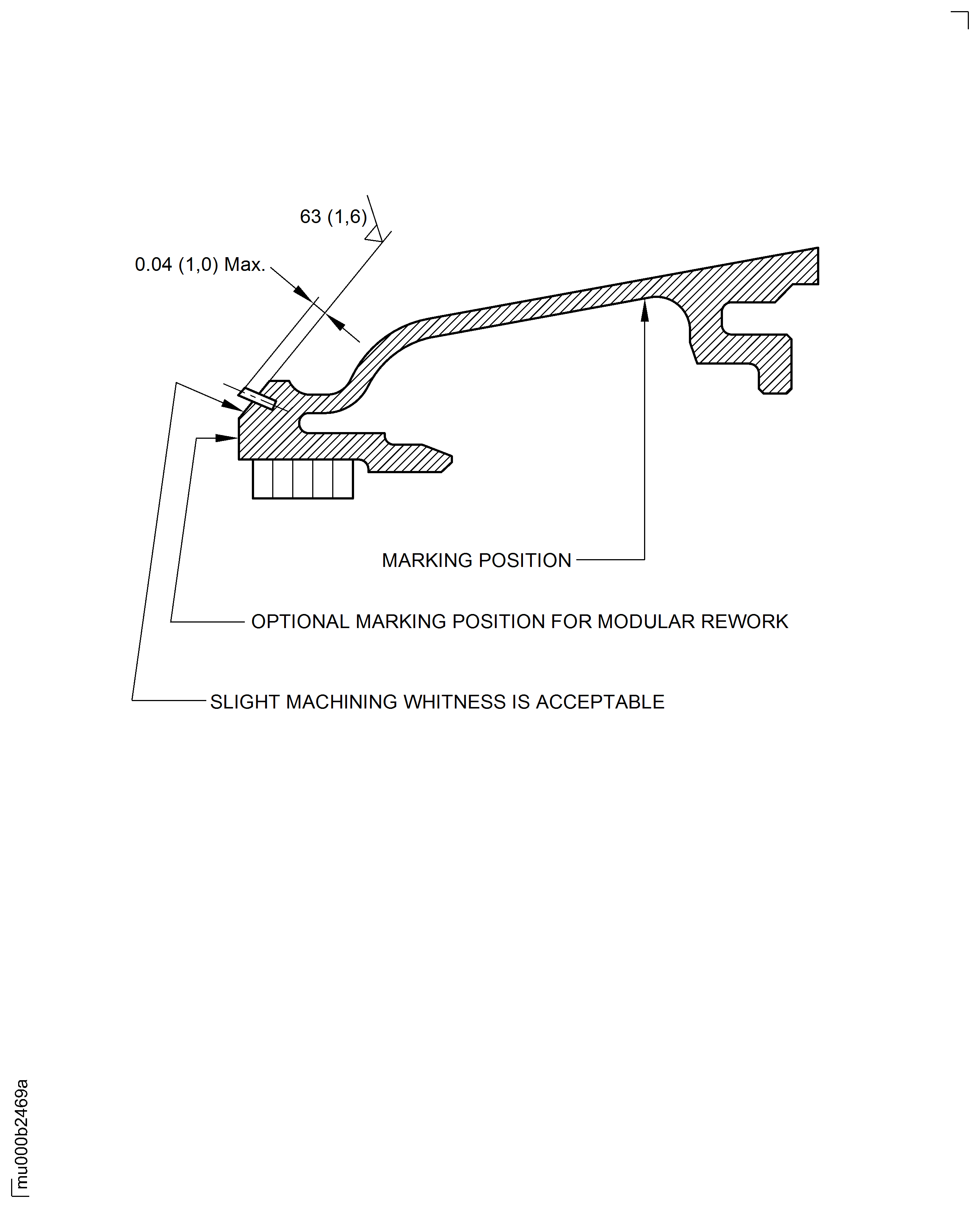 Removal fo sheetmetal fin from the inner duct segment