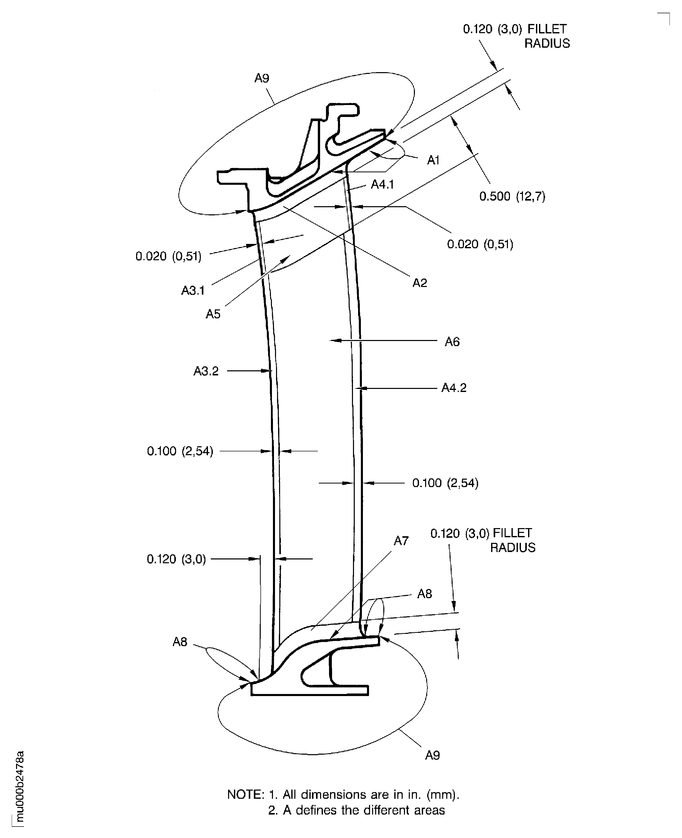 Examine the stage 4 turbine vanes