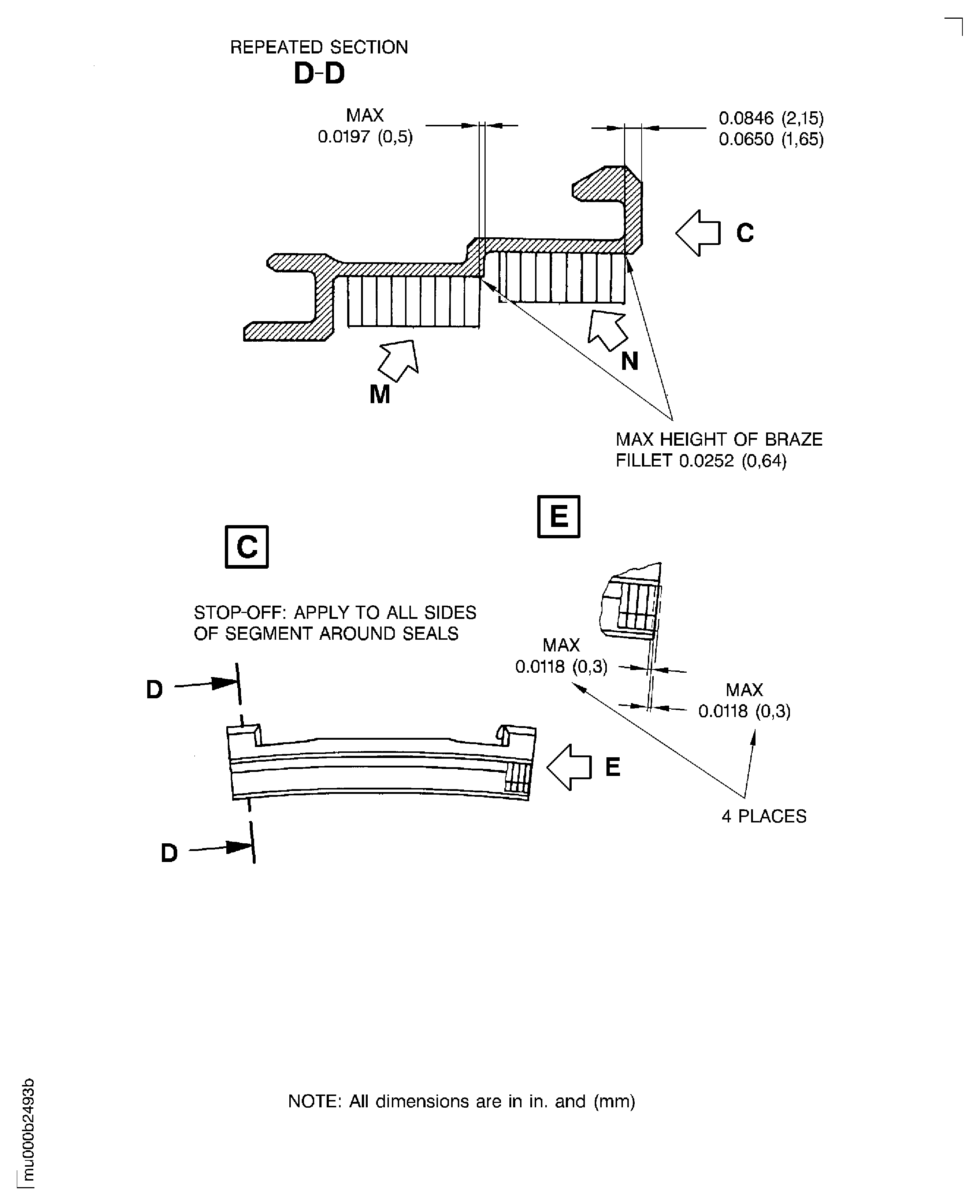 Replace the honeycomb seal segment of the shroud seal segment