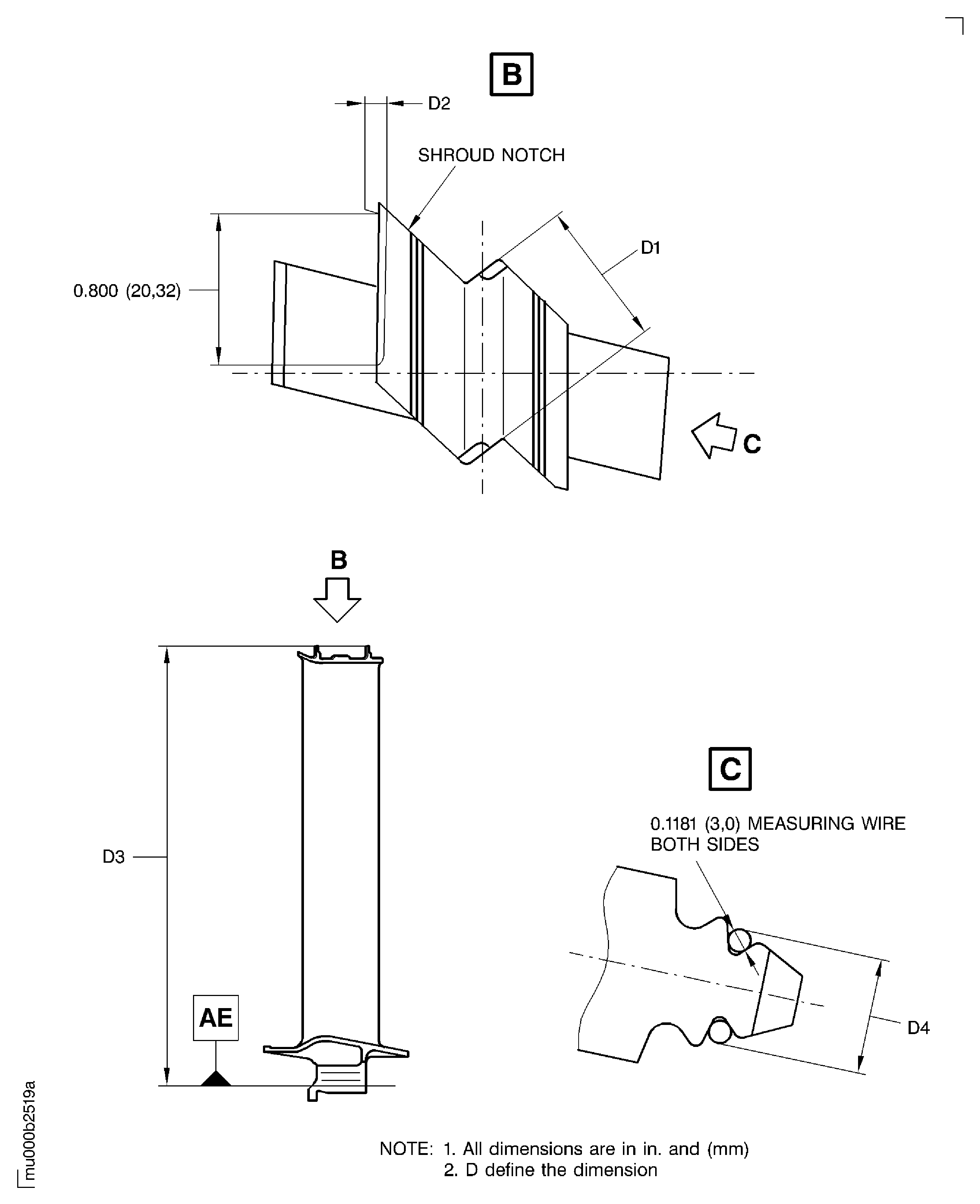 Examine the Stage 7 Turbine Blades