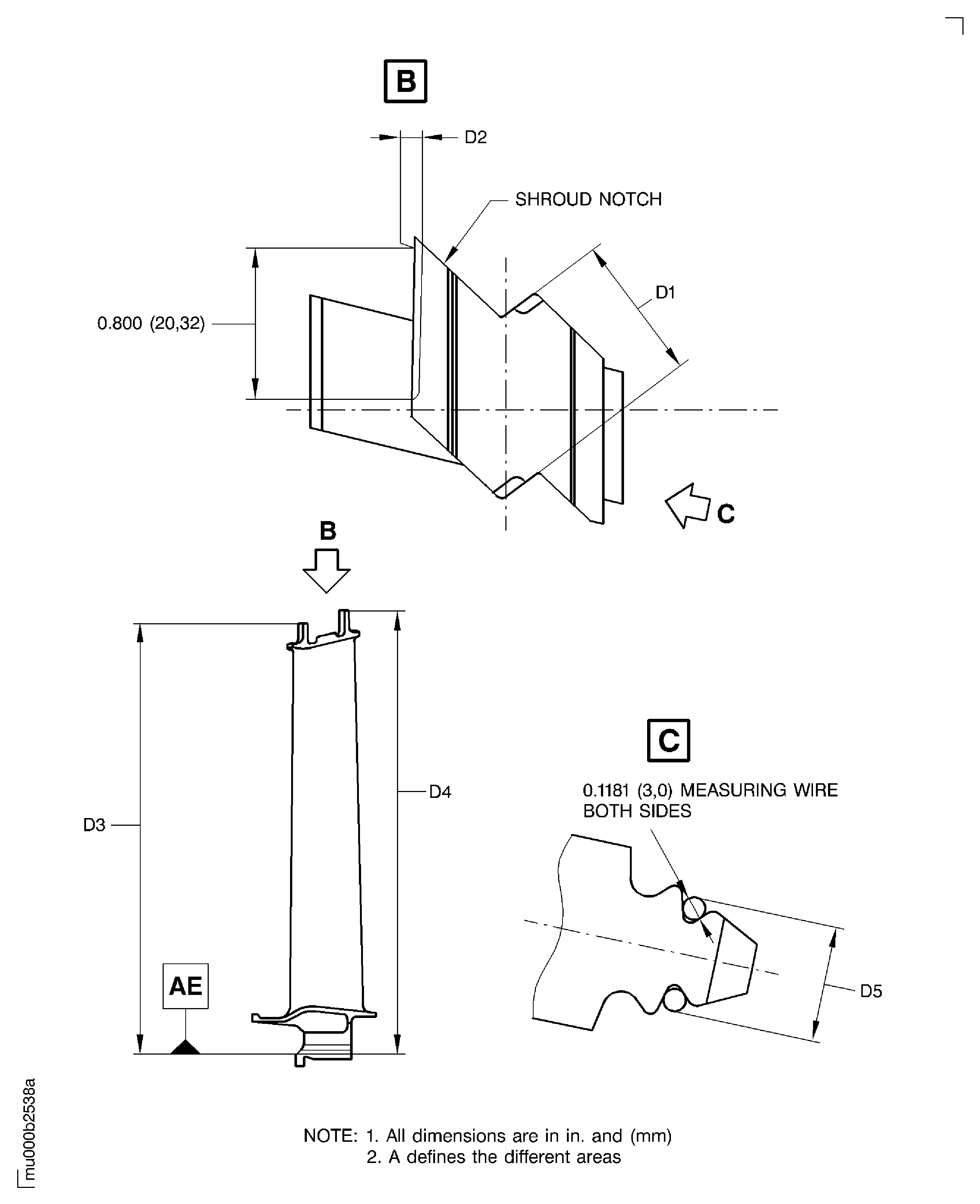 Examine the Stage 5 Turbine Blade