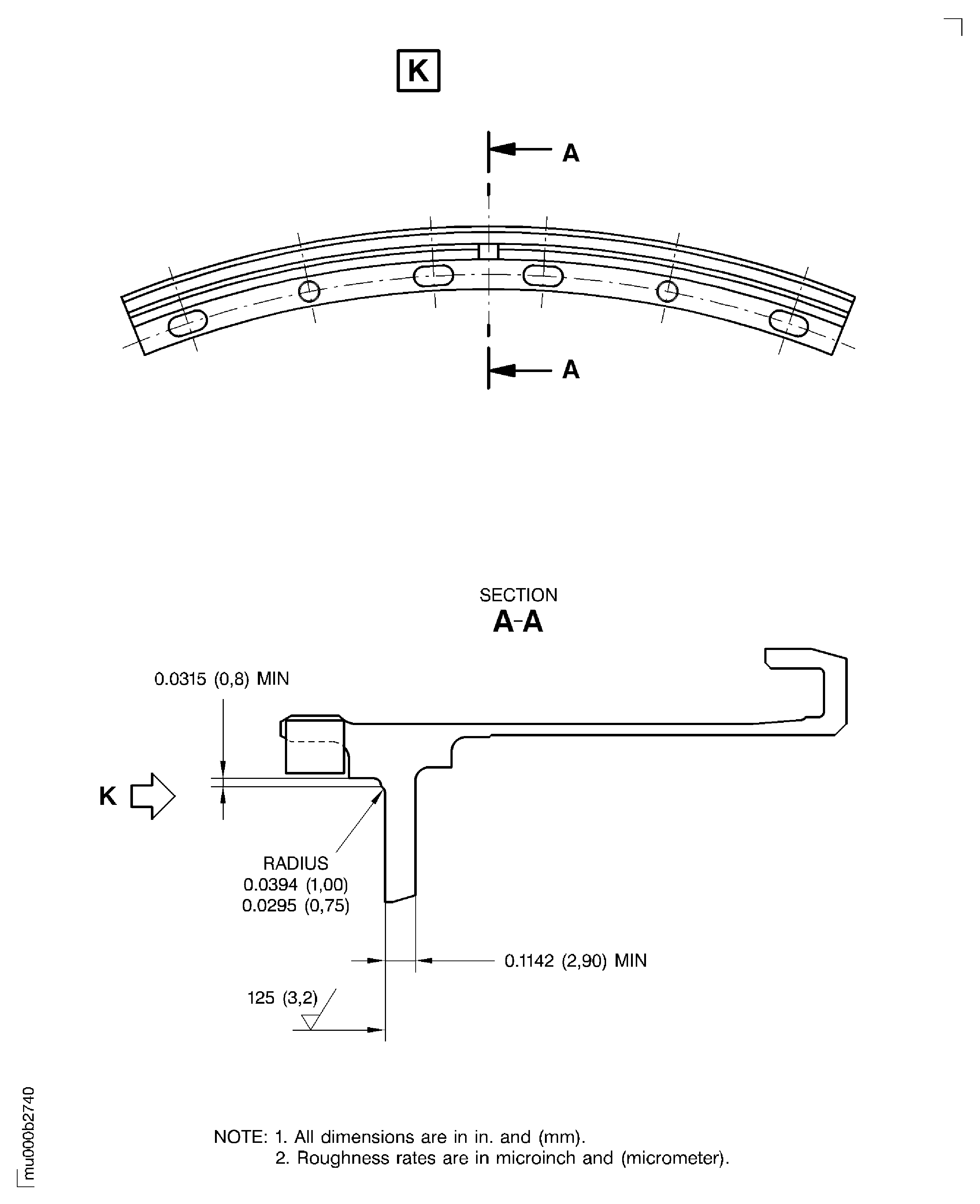 Dimensions for outer diffuser support inner front flange plasma
spray repair