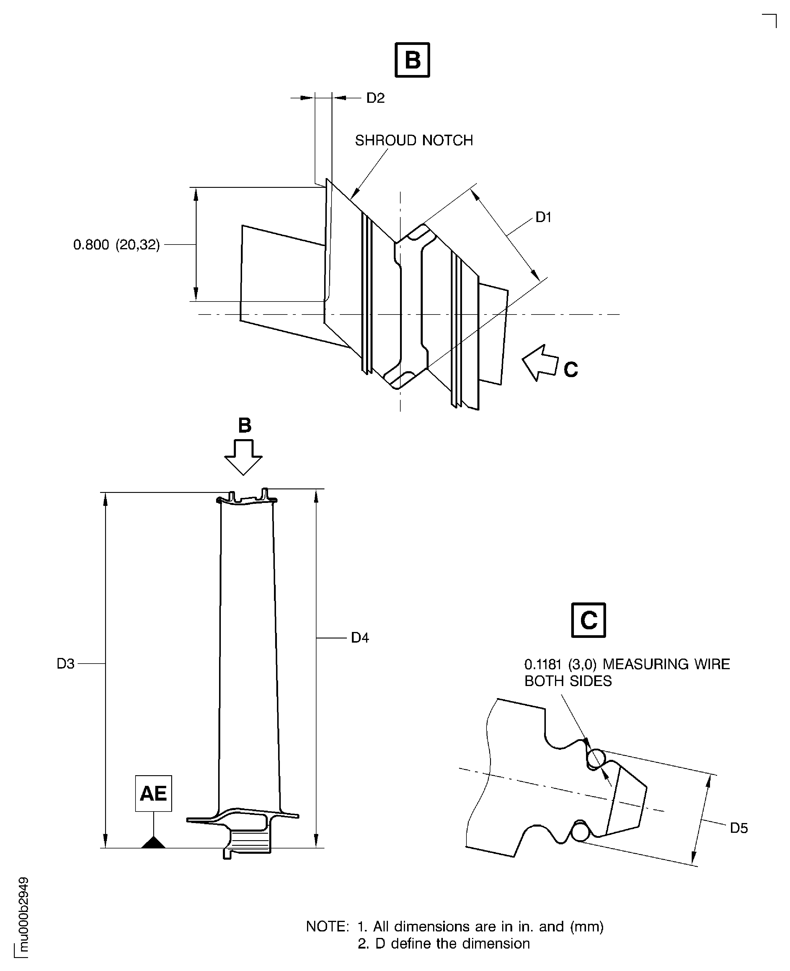 Examine the Stage 6 Turbine Blades