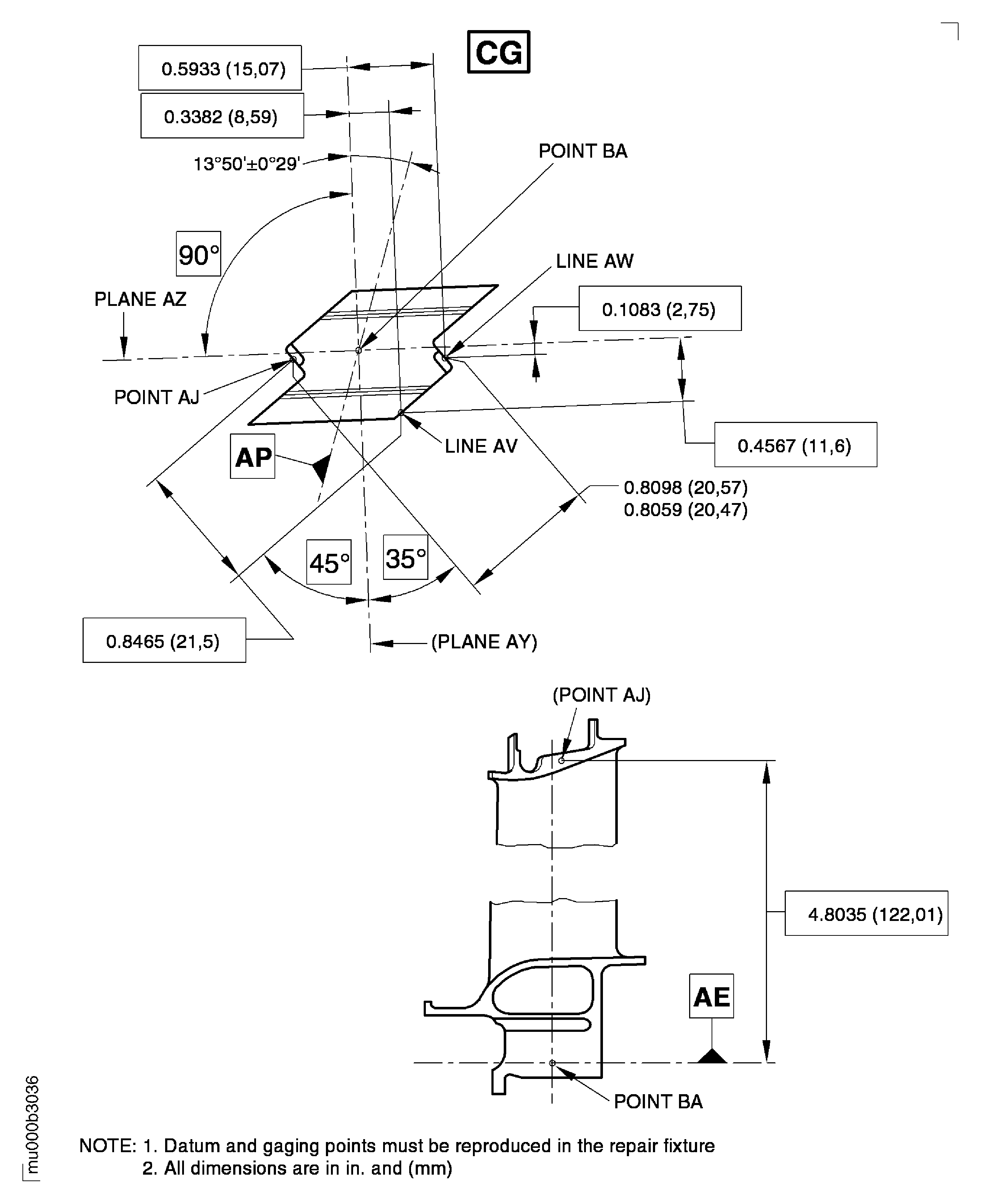 Repair Details and Dimensions