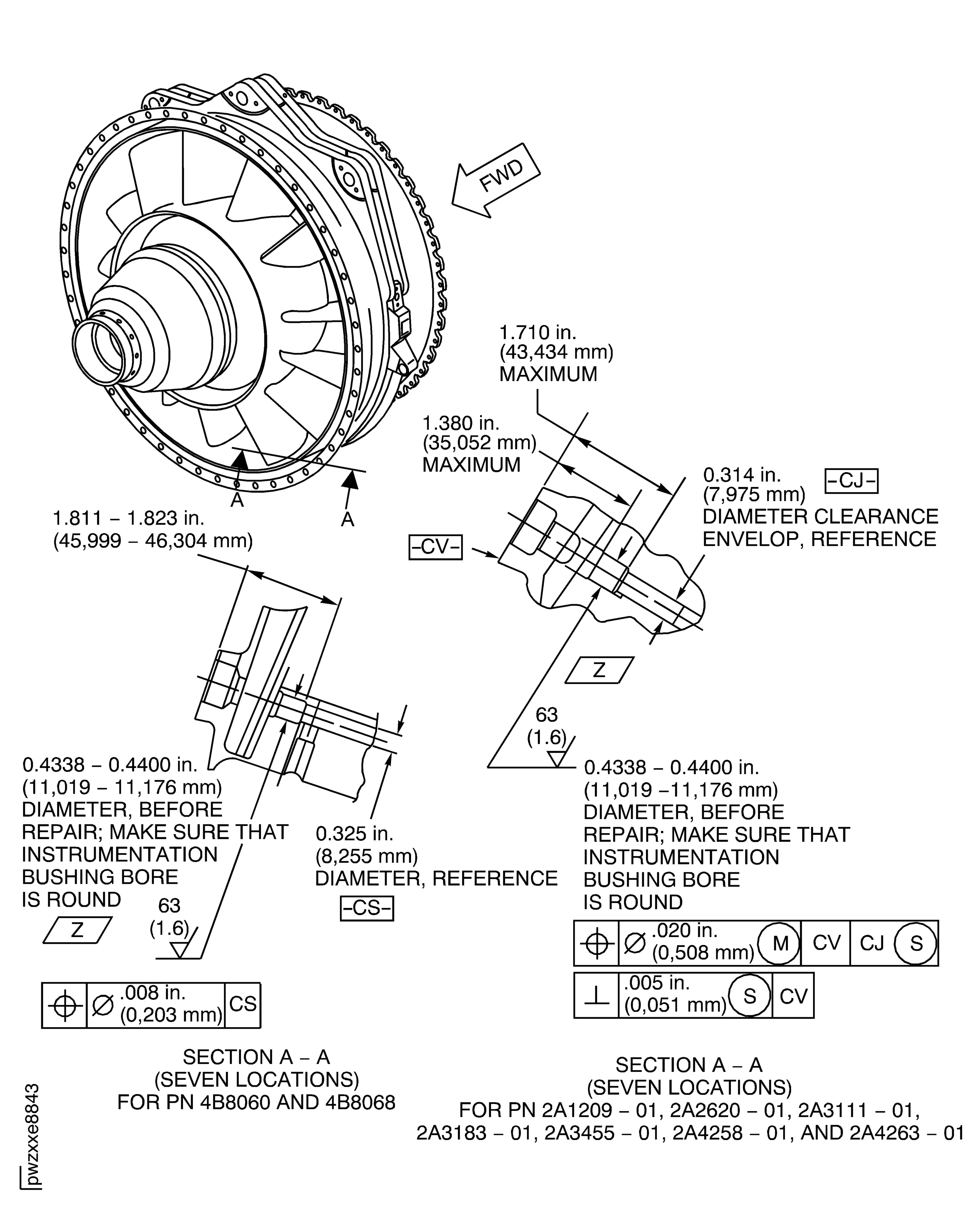 Repair Details and Dimensions