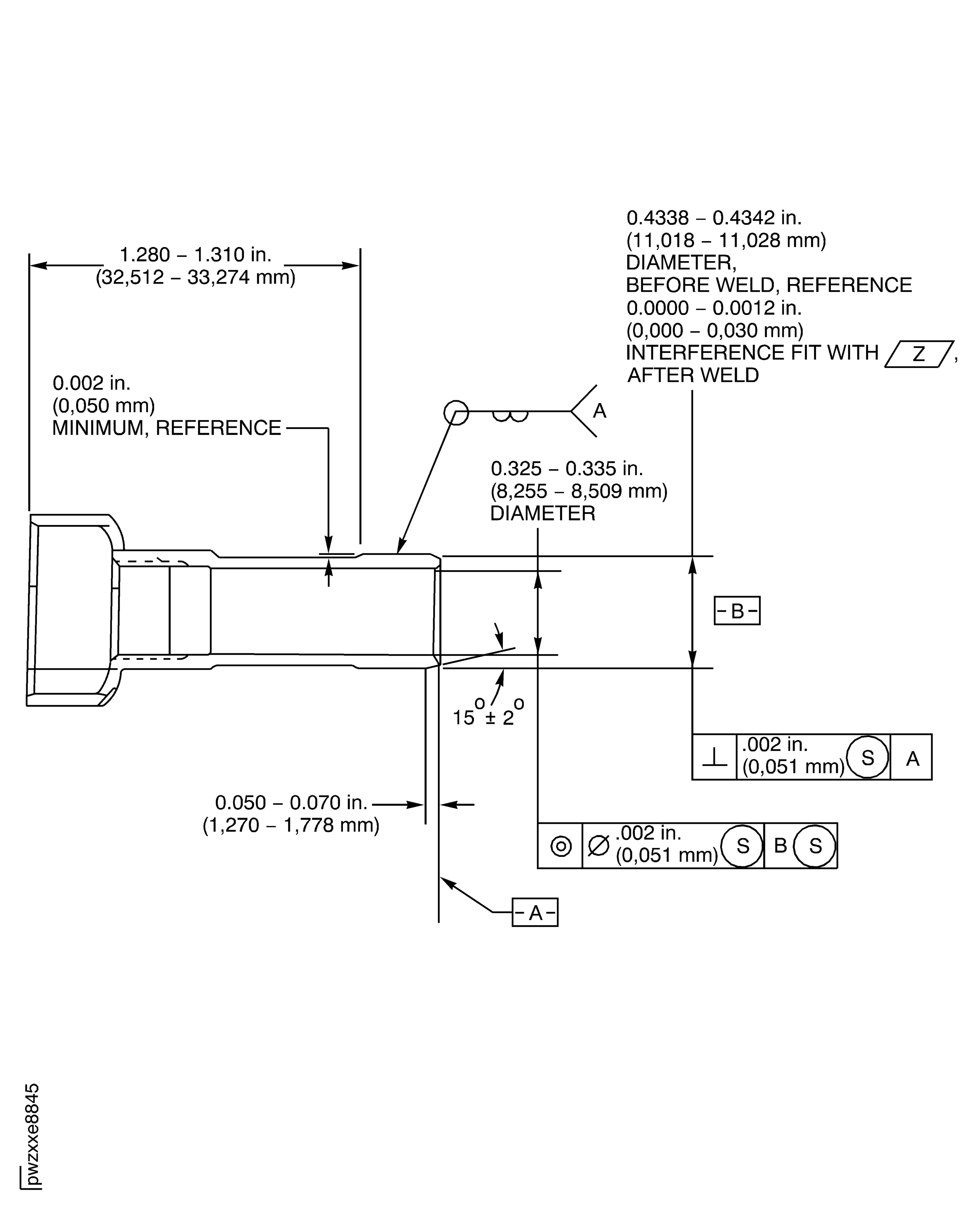 Repair Details and Dimensions (PN 2A2165)