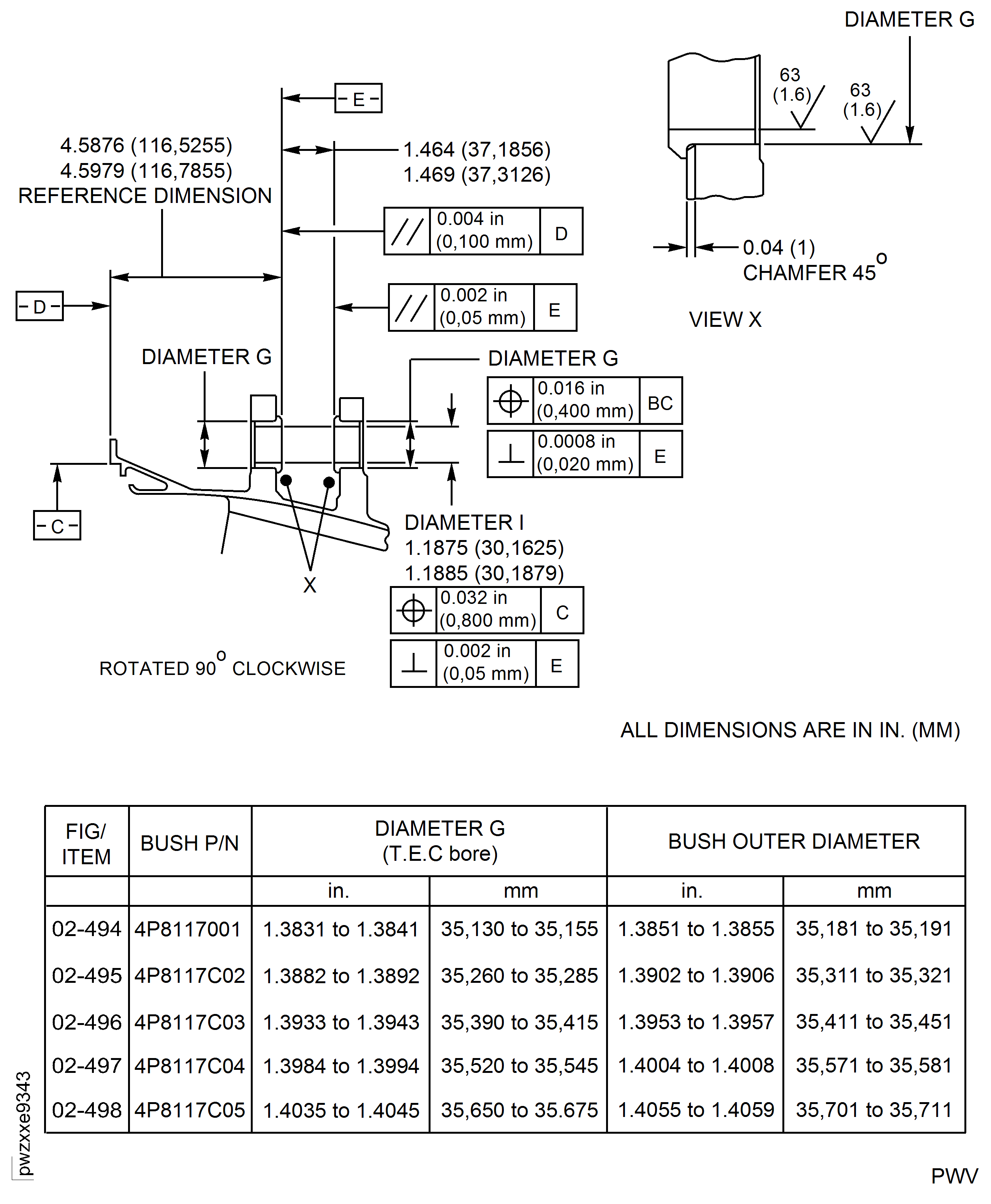 Repair Details and Dimensions
