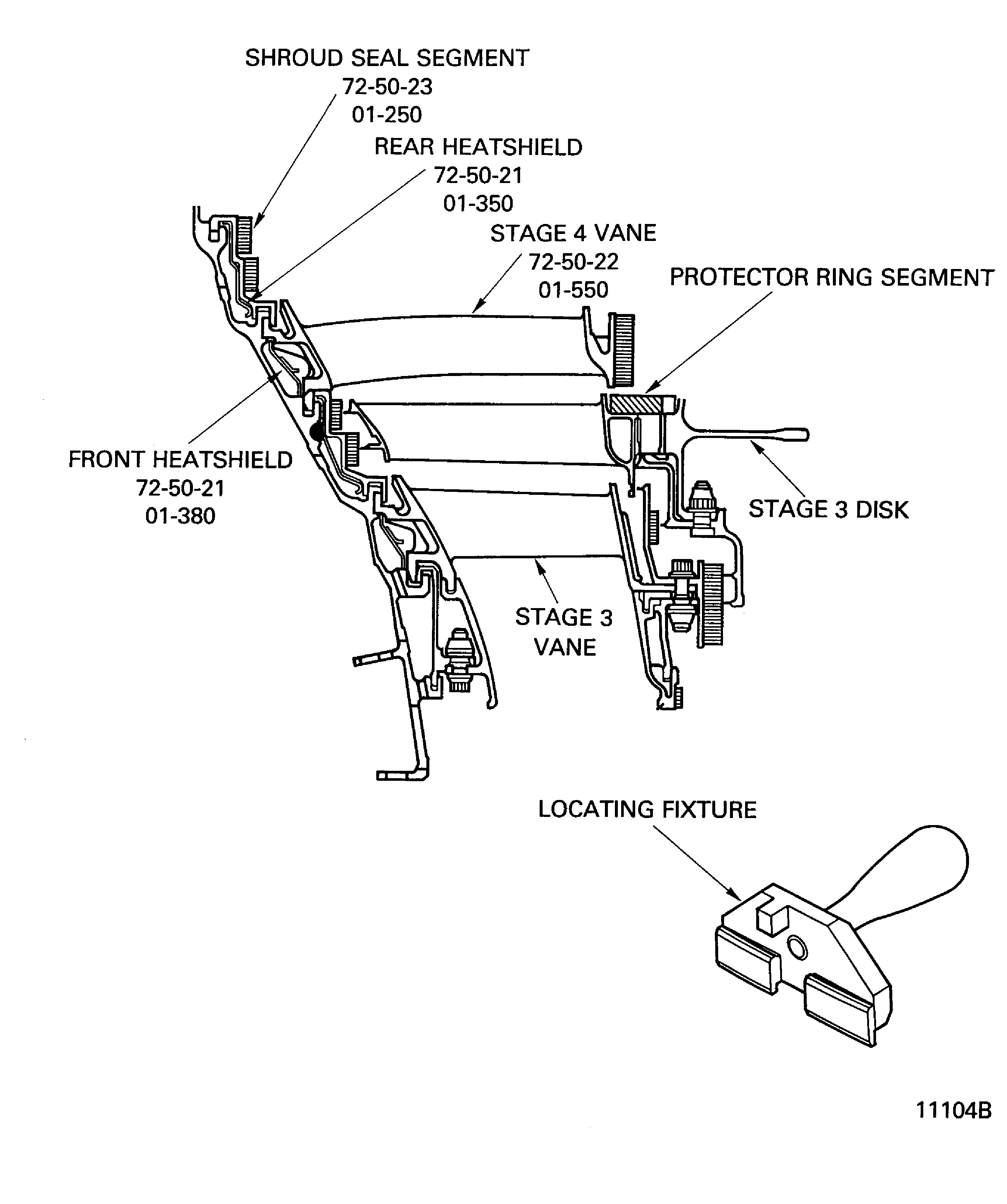 V2500-A1: Stage 4 Vane Assembly
