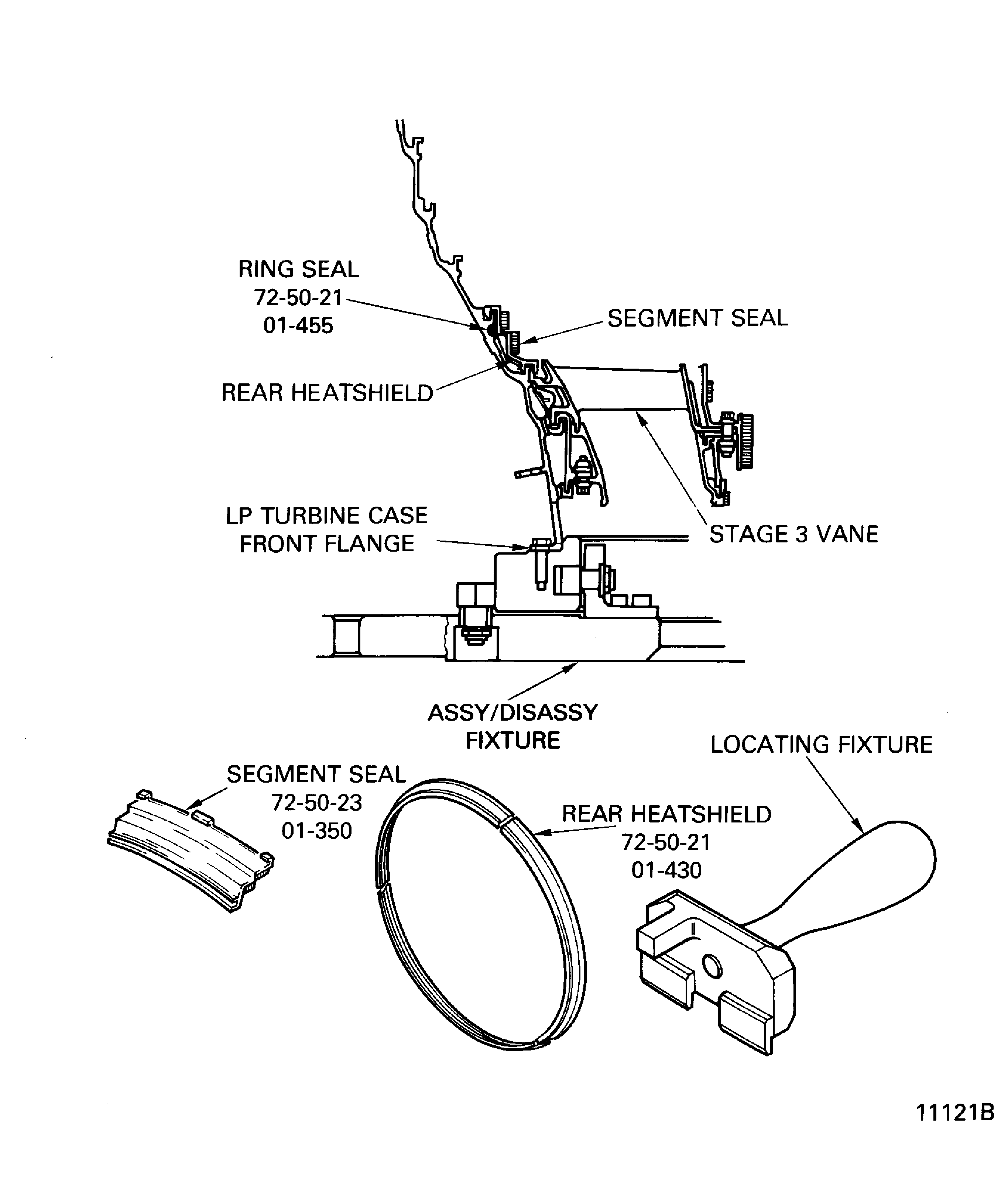 Install the Segment Seals, the Rear Heatshield Segments and the Ring Seal