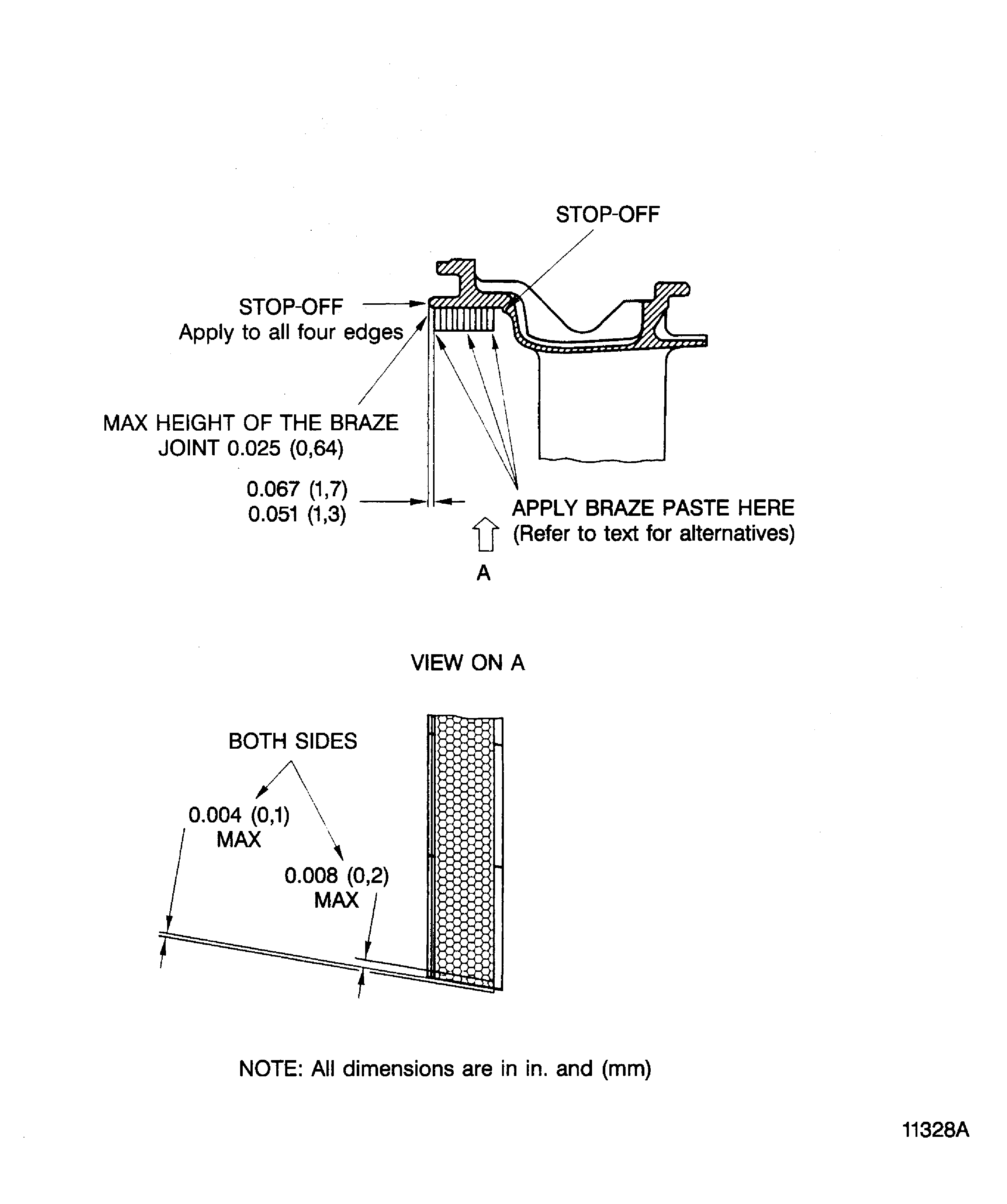 Replace the honeycomb seal segment on the outer buttress of the stage 7 turbine vane