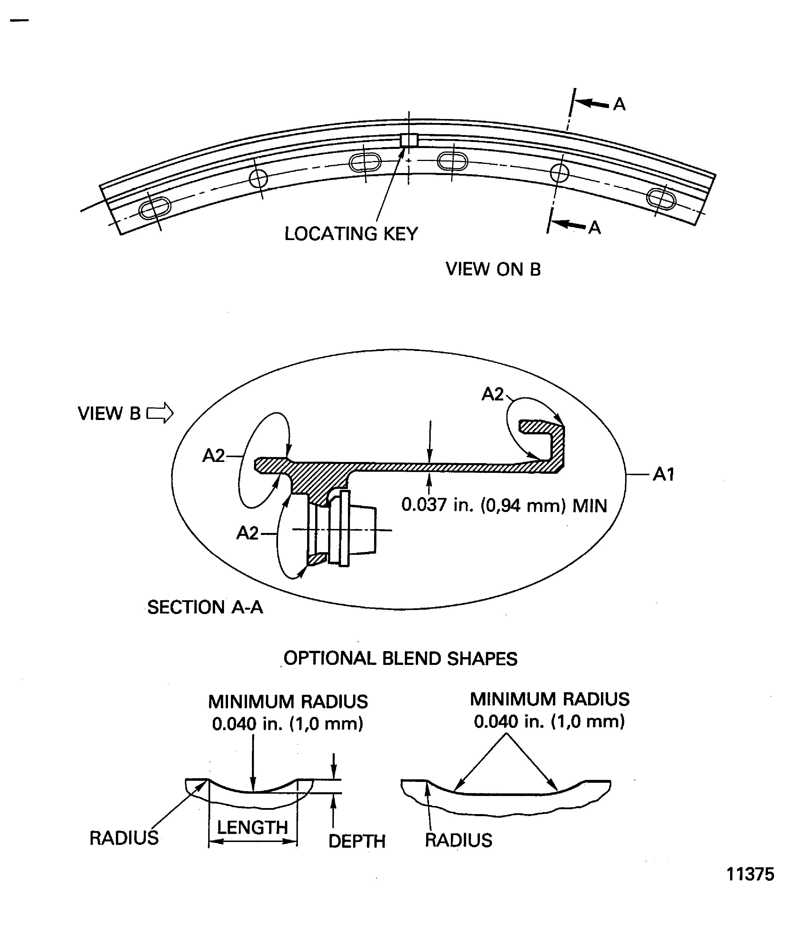 Blend repair of the outer diffuser assembly support (01-010)