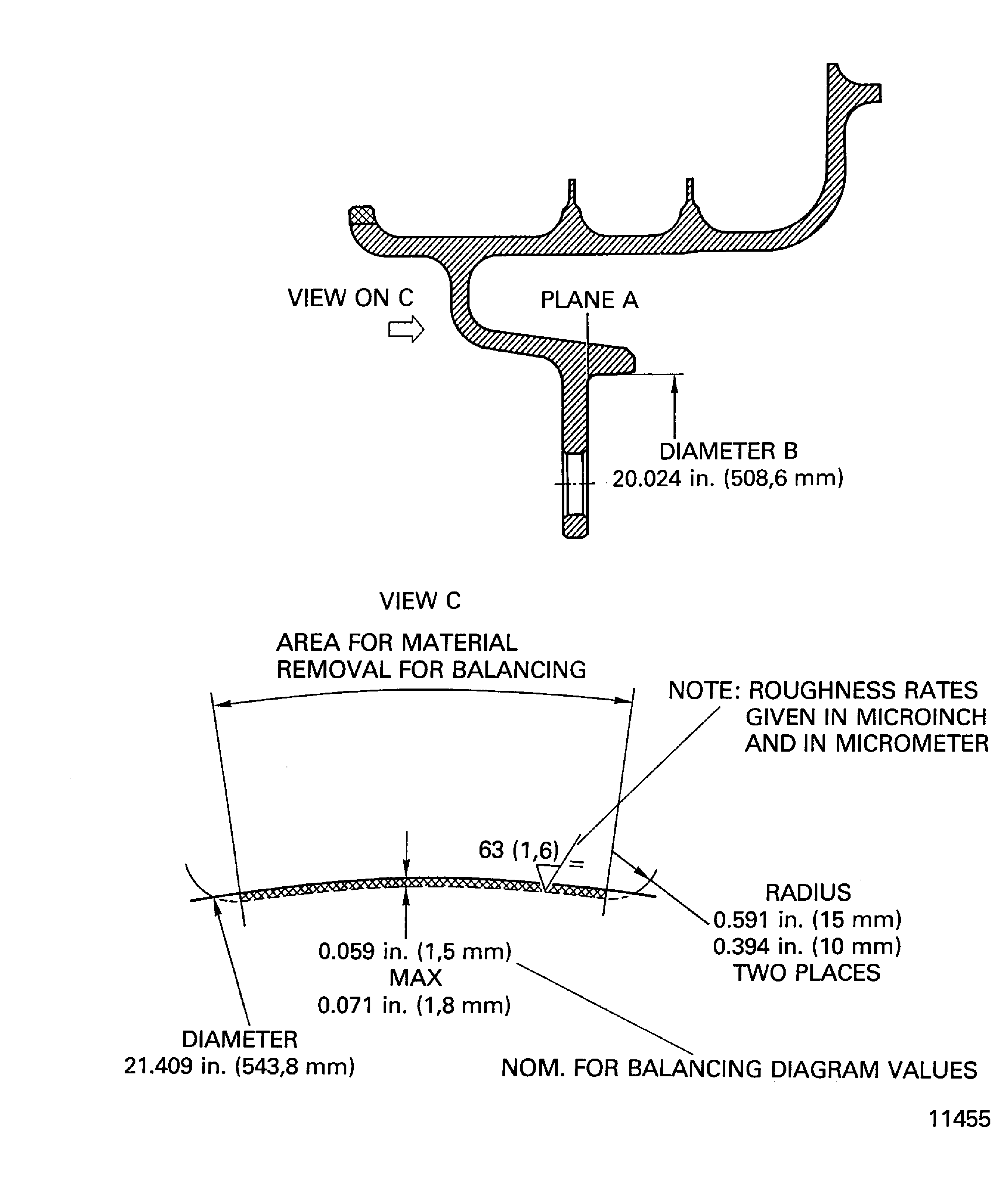 Rebalance the turbine air seal