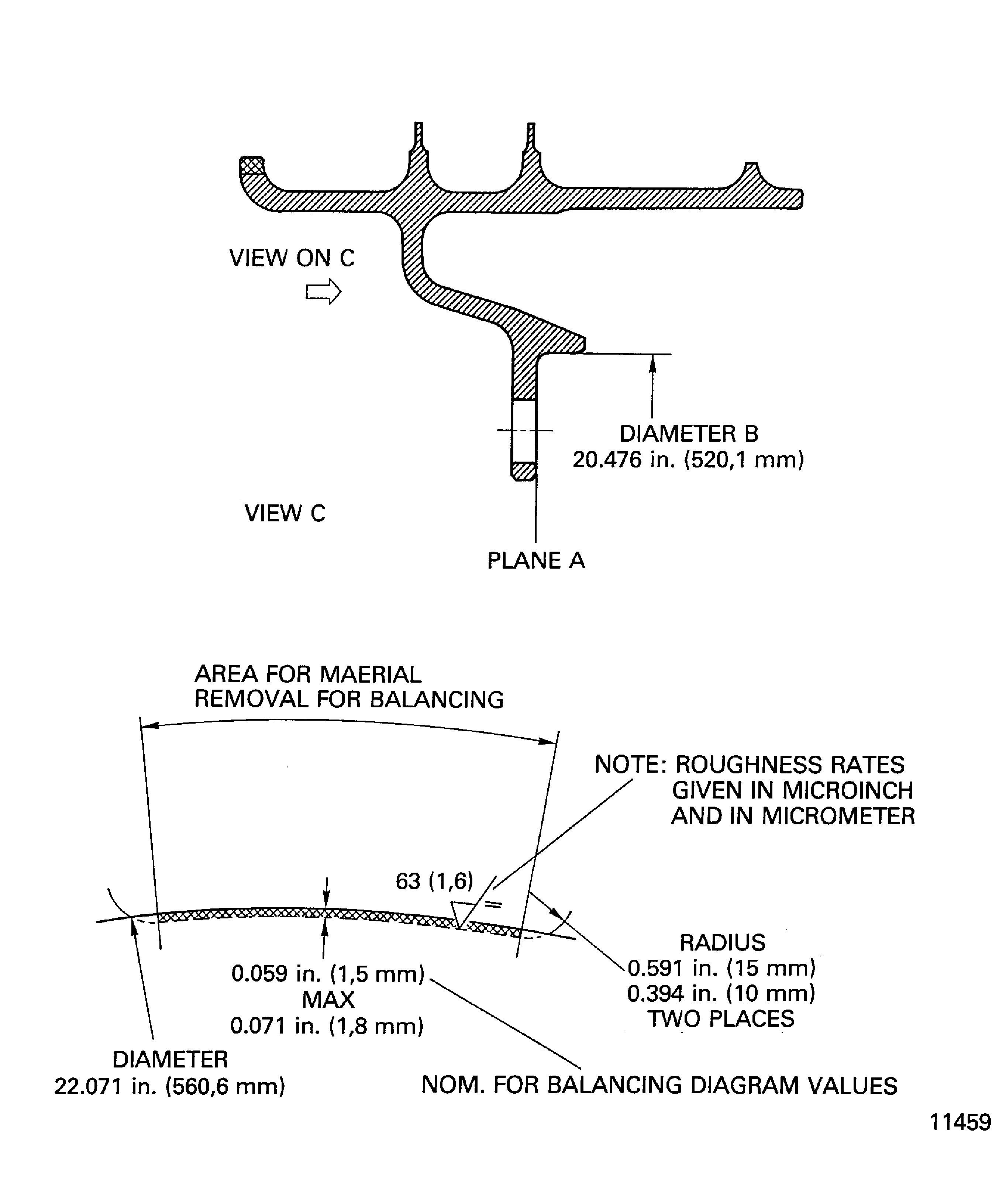 Rebalance the turbine air seal
