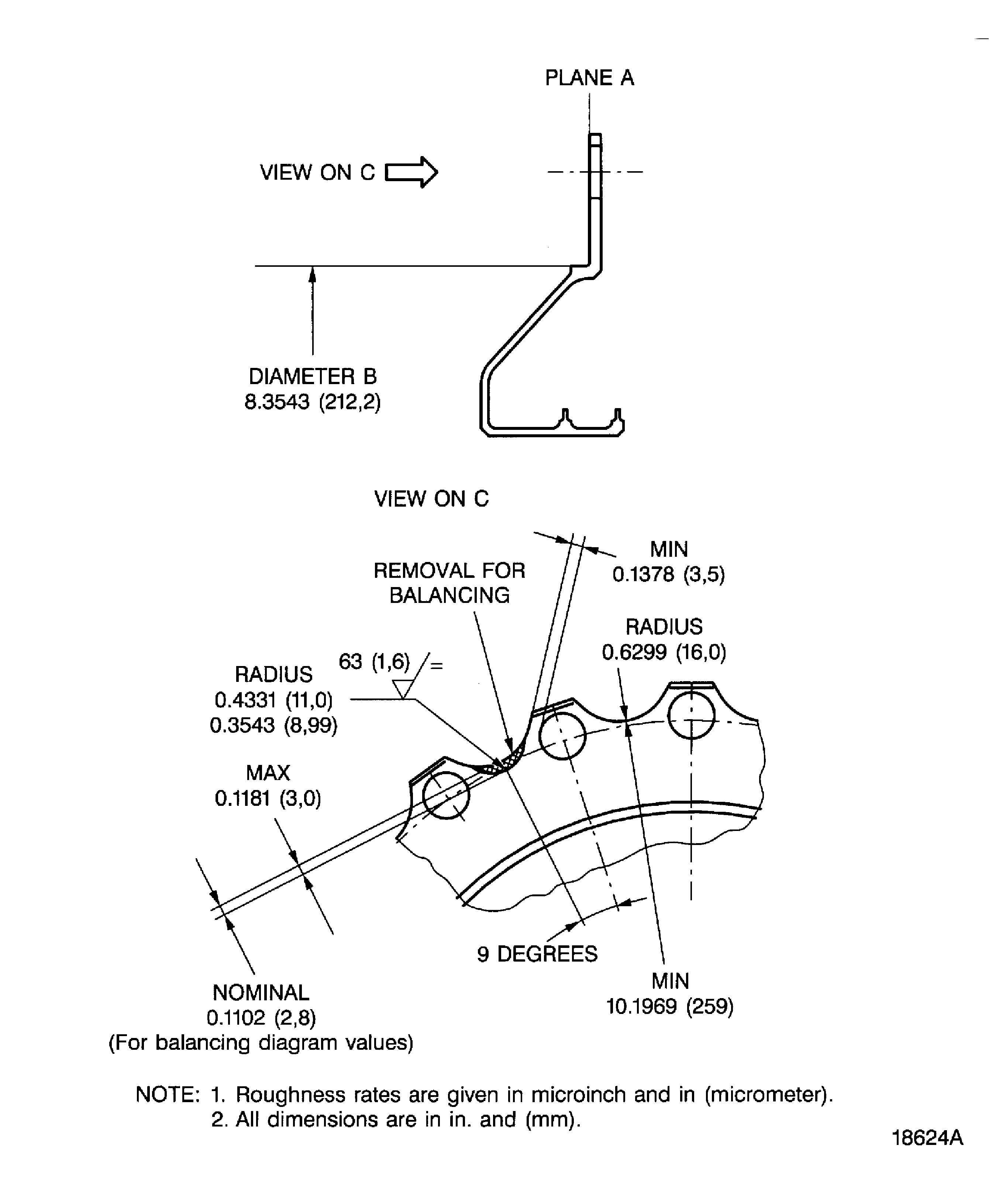 Rebalance the stage 6 turbine inner air seal