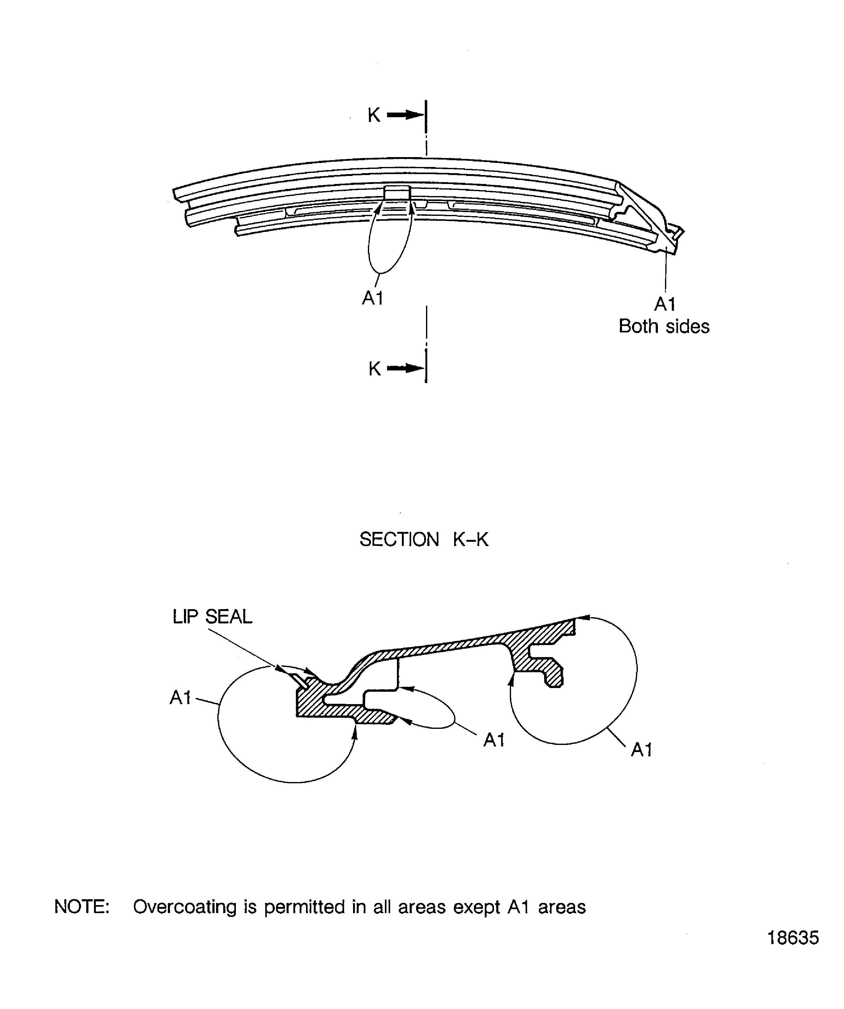 Overcoat the inner duct segment
