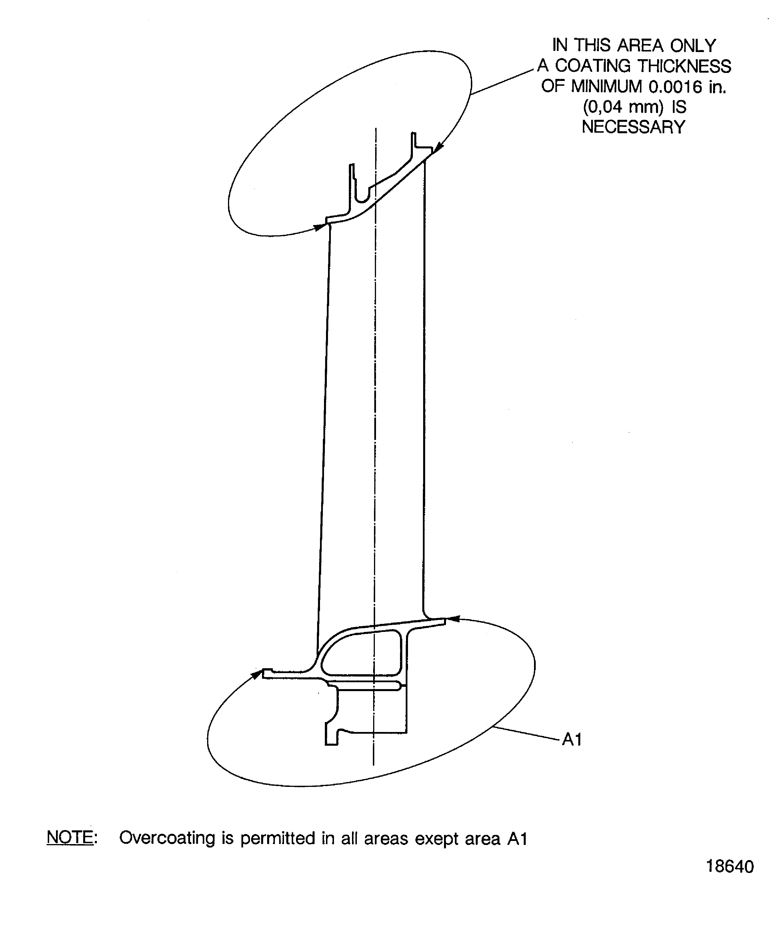 Overcoat the stage 3 turbine blade