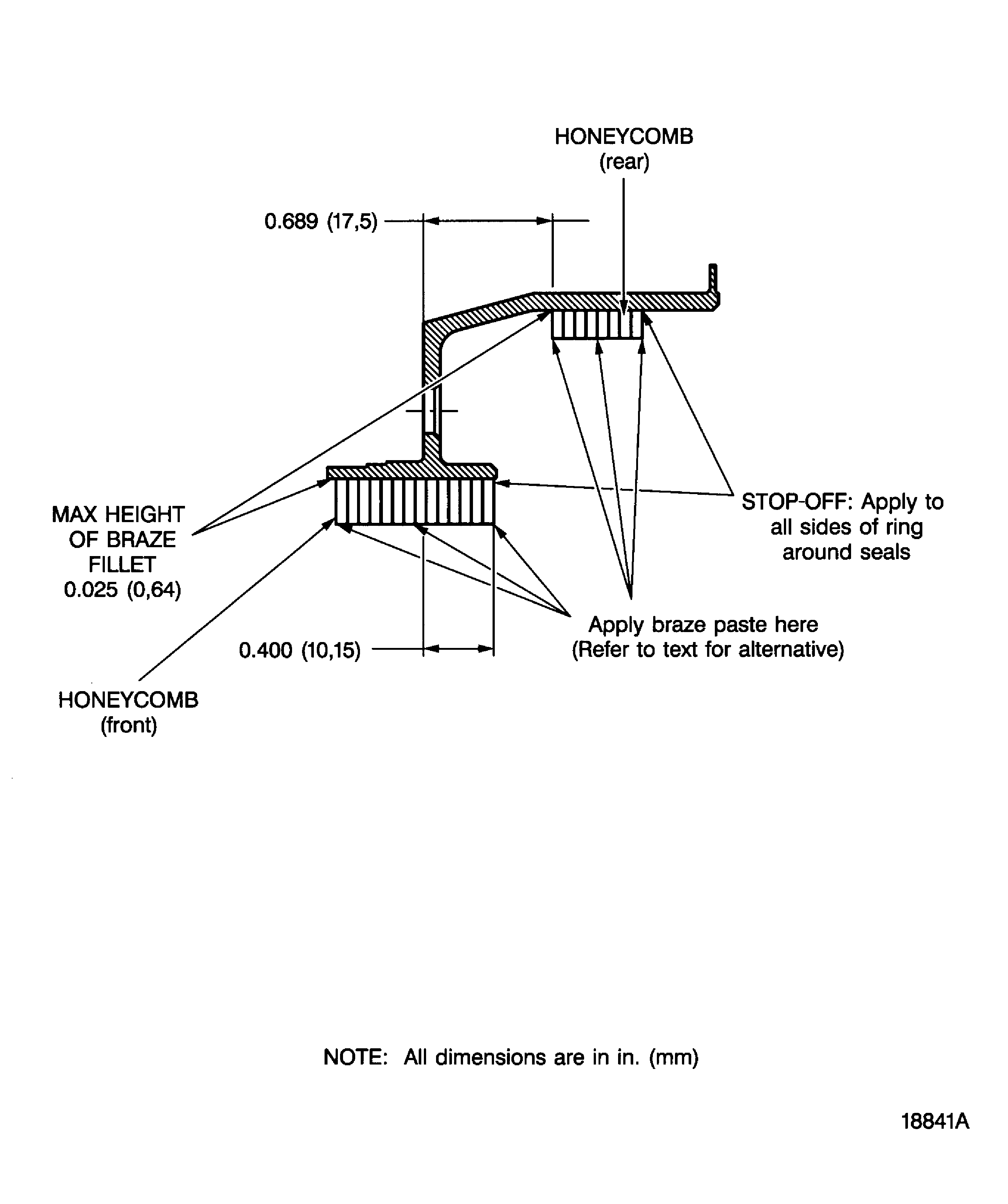 Replace the honeycomb seals of the air seal ring