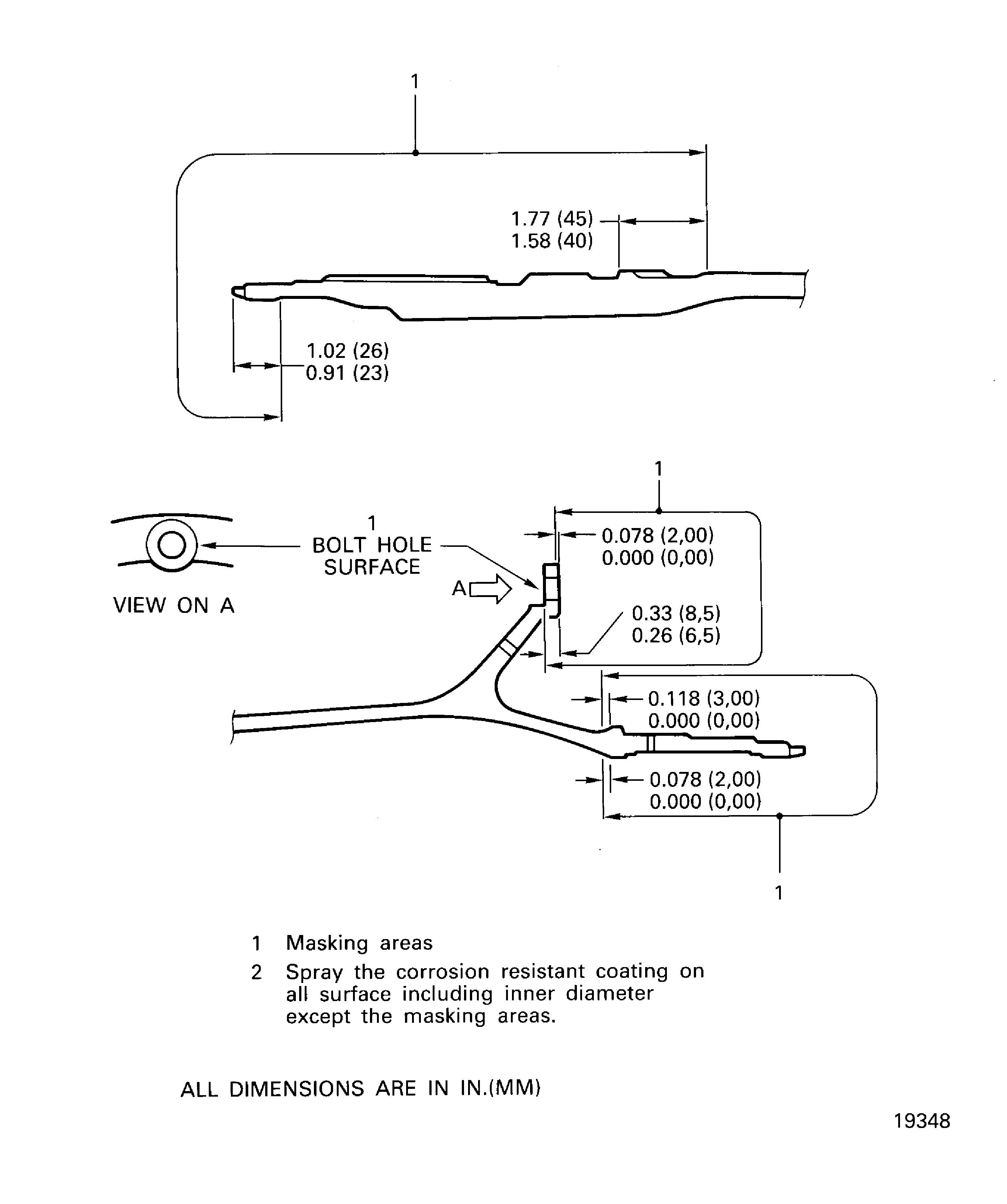 LP Turbine Shaft - Coating Area