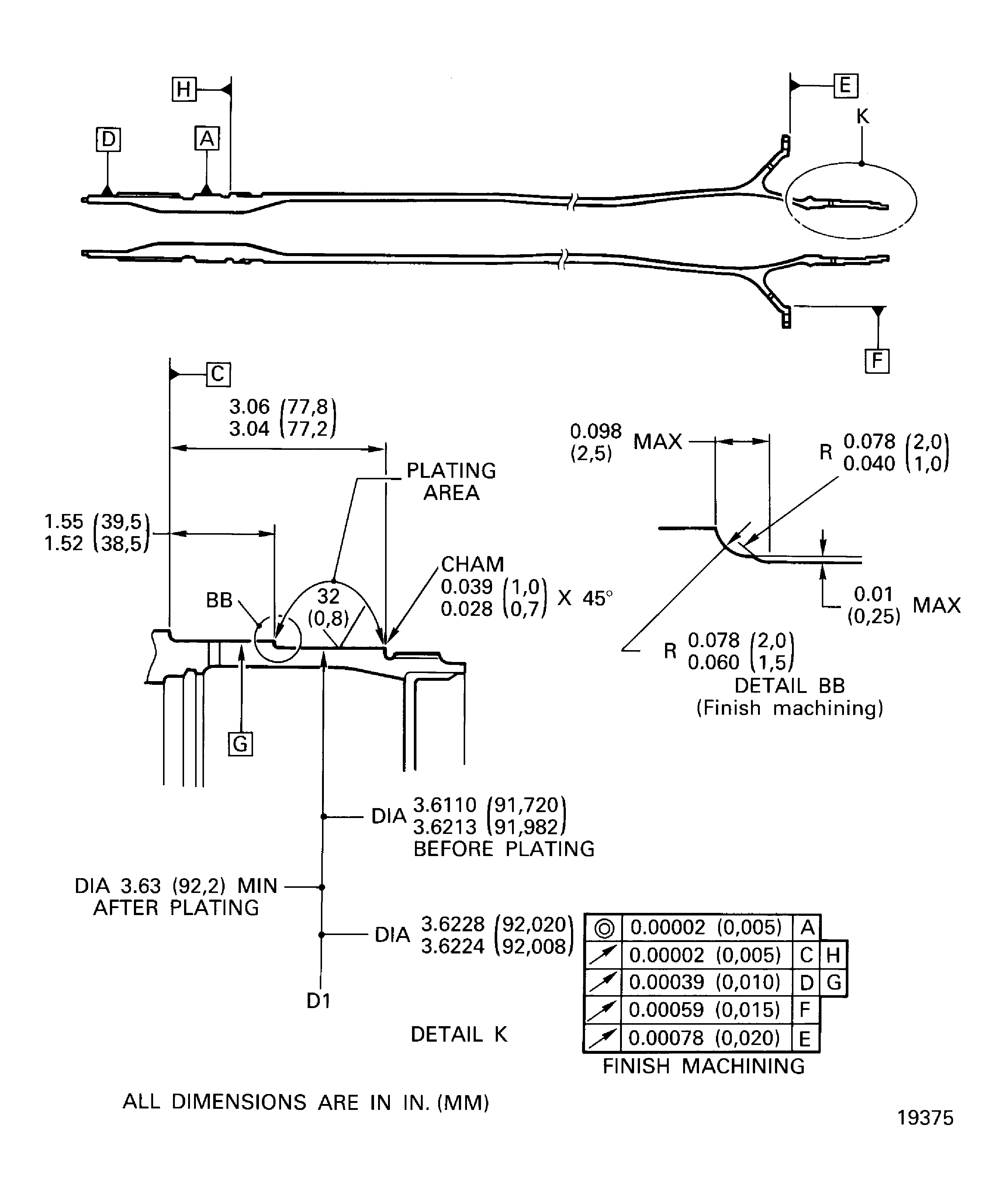 Apply chromium plating - LP Turbine Shaft