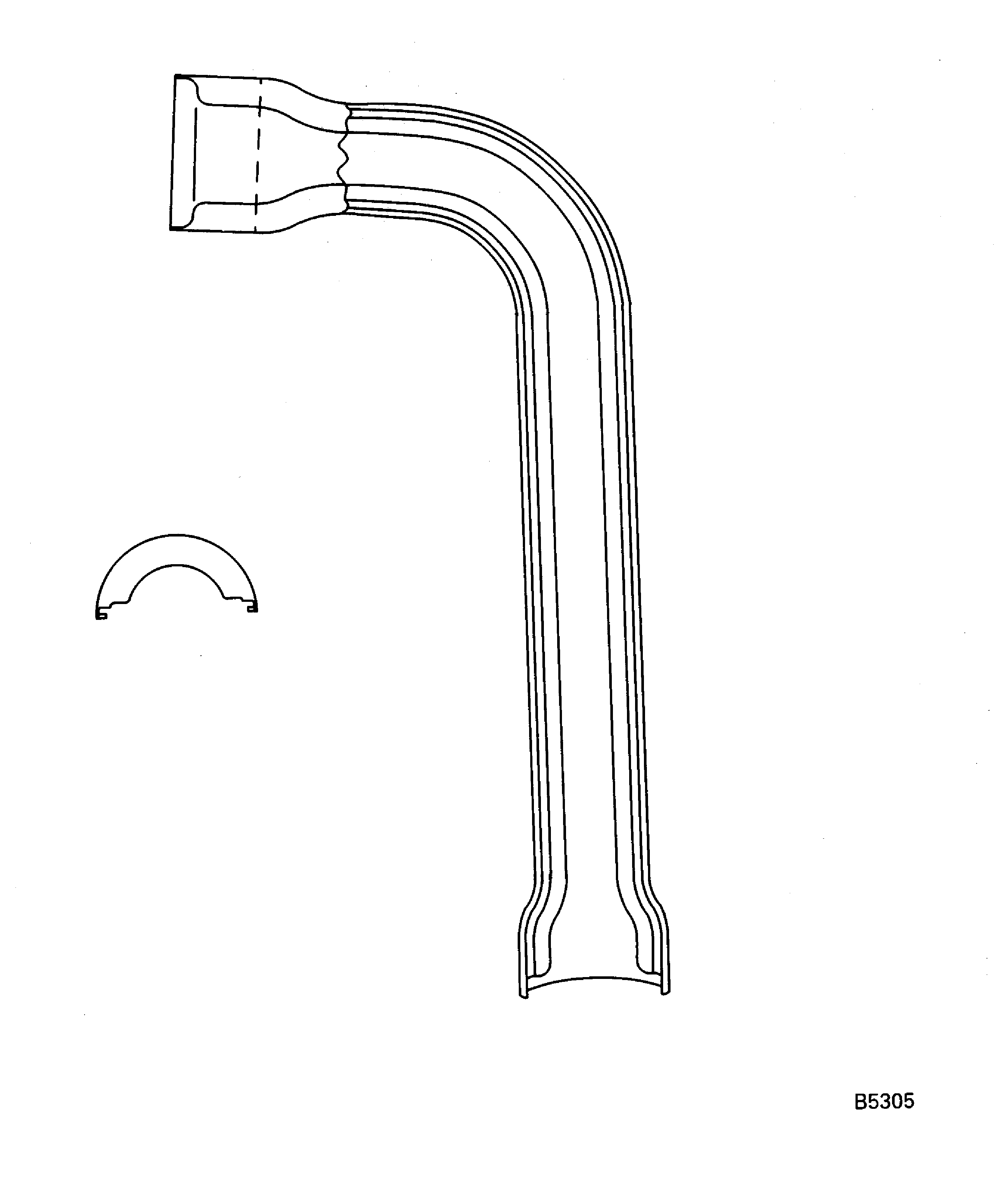 No. 5 bearing scavenge tube heat shield inspection locations