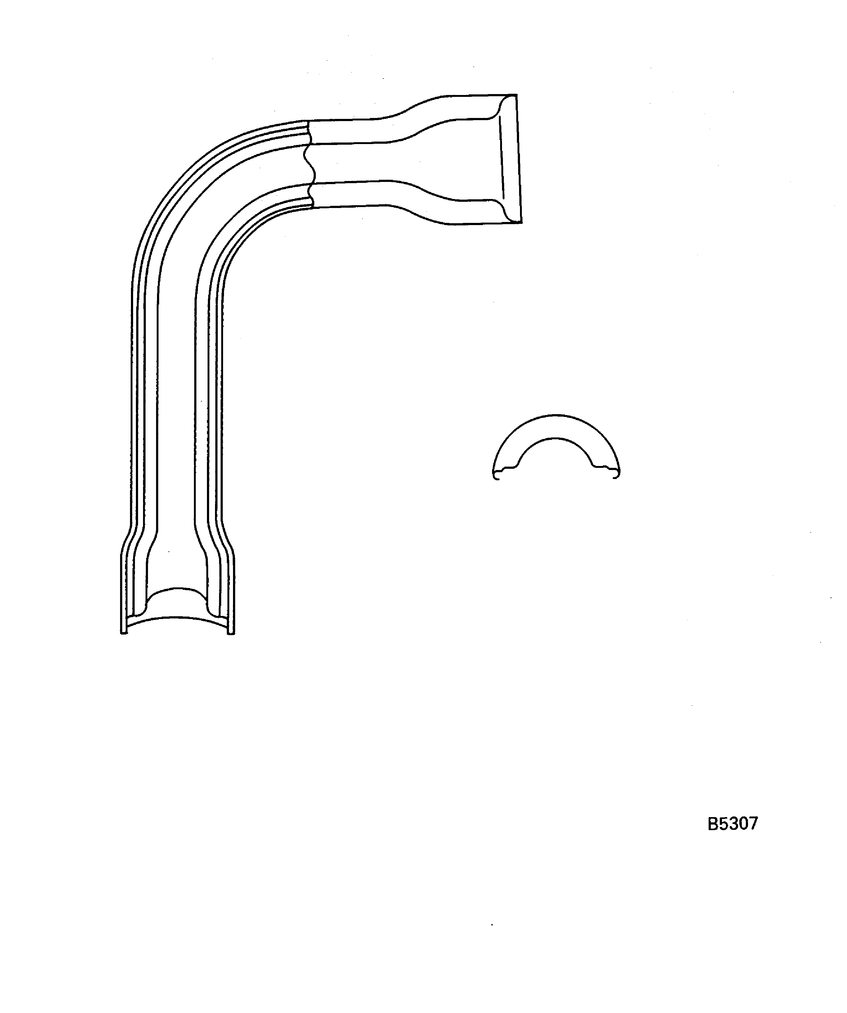 No. 5 bearing pressure tube heat shields inspection locations