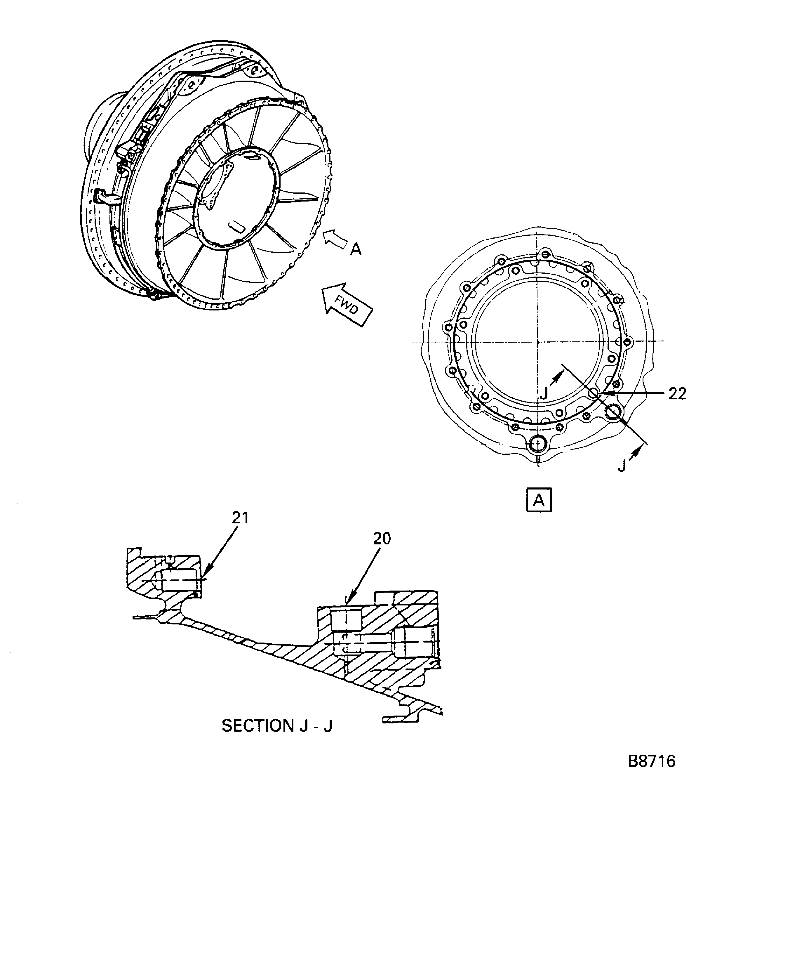 Turbine Exhaust Case Inspection Locations