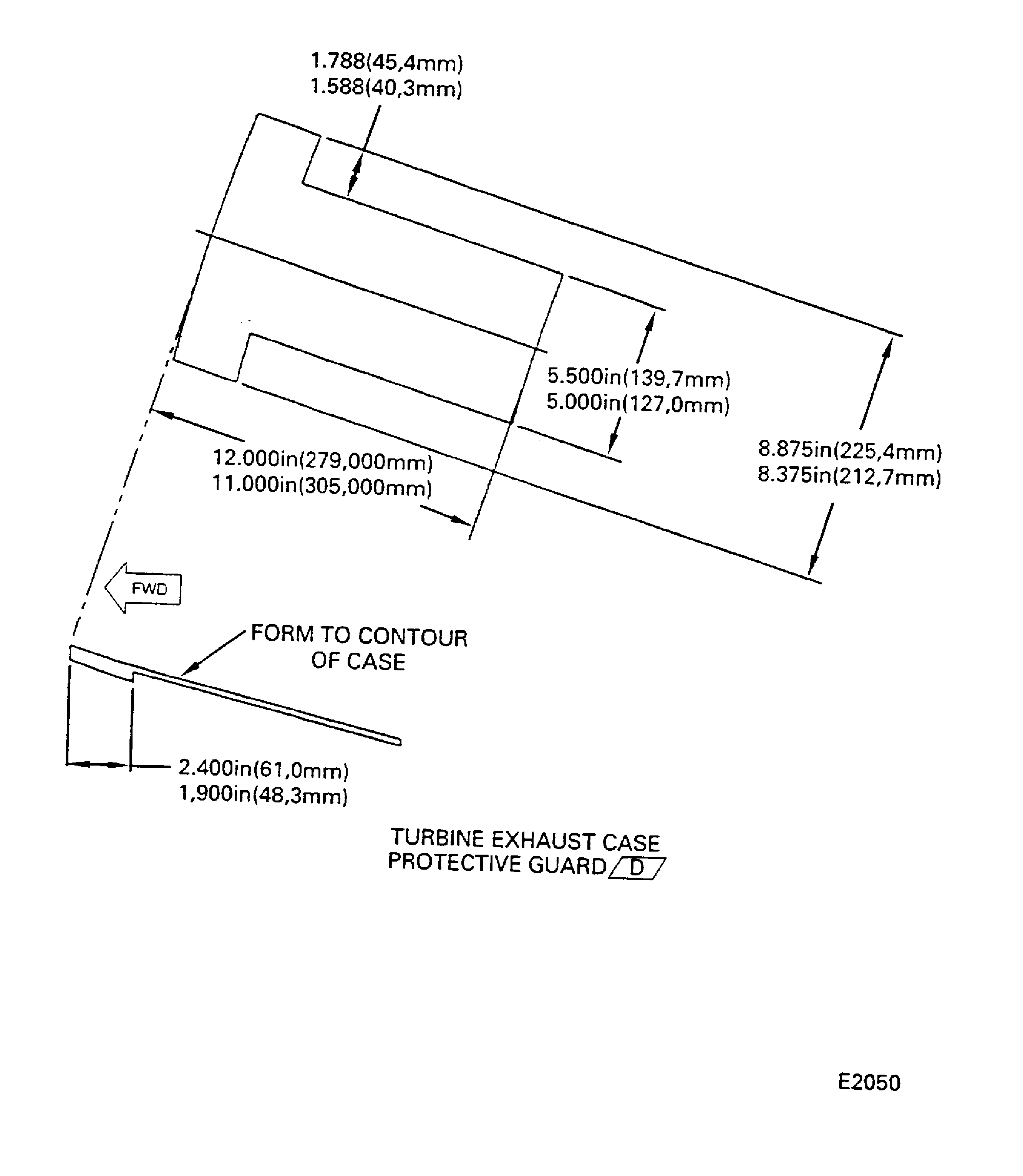 Make the turbine exhaust case guard