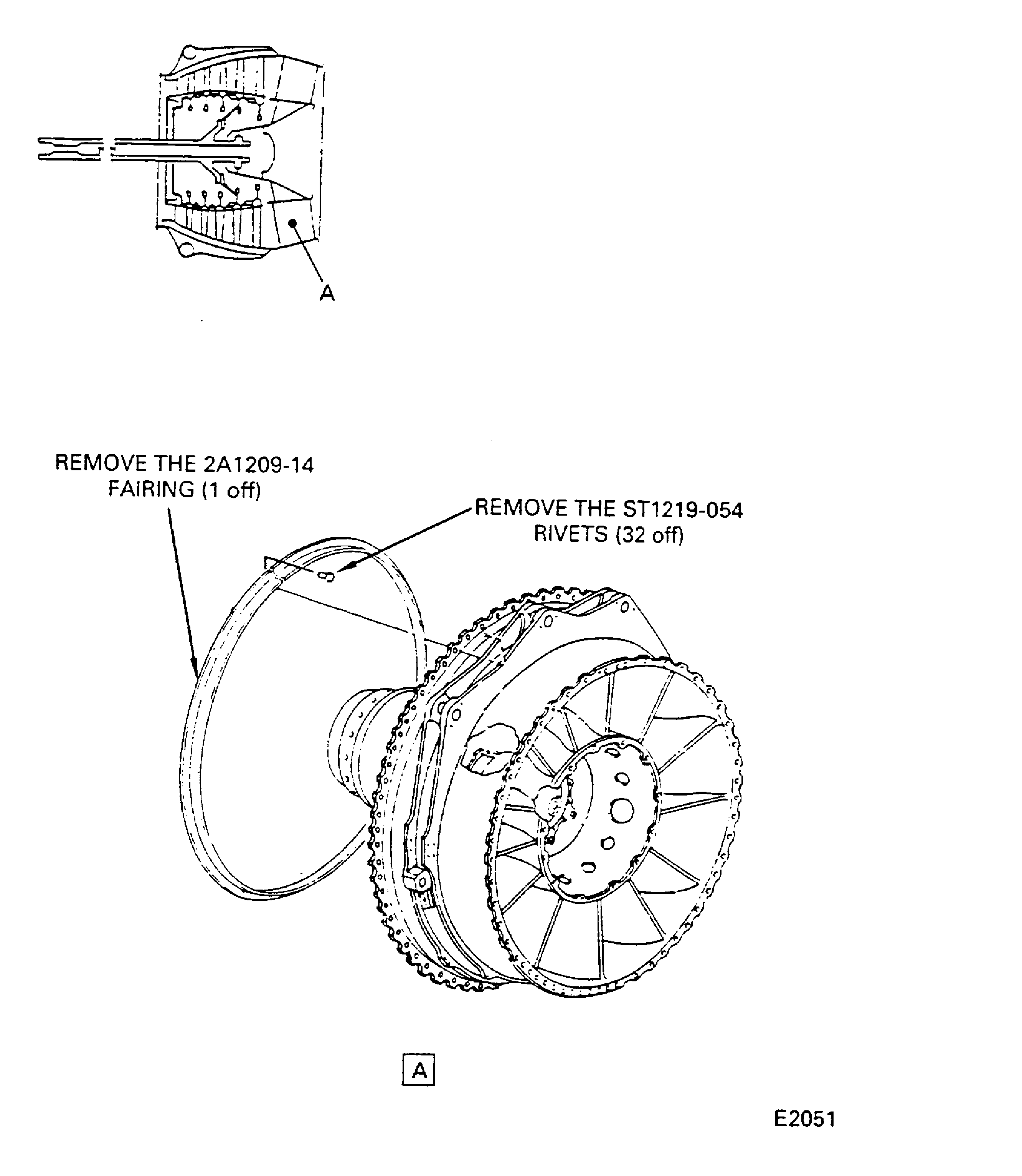 Location of the turbine exhaust case fairing