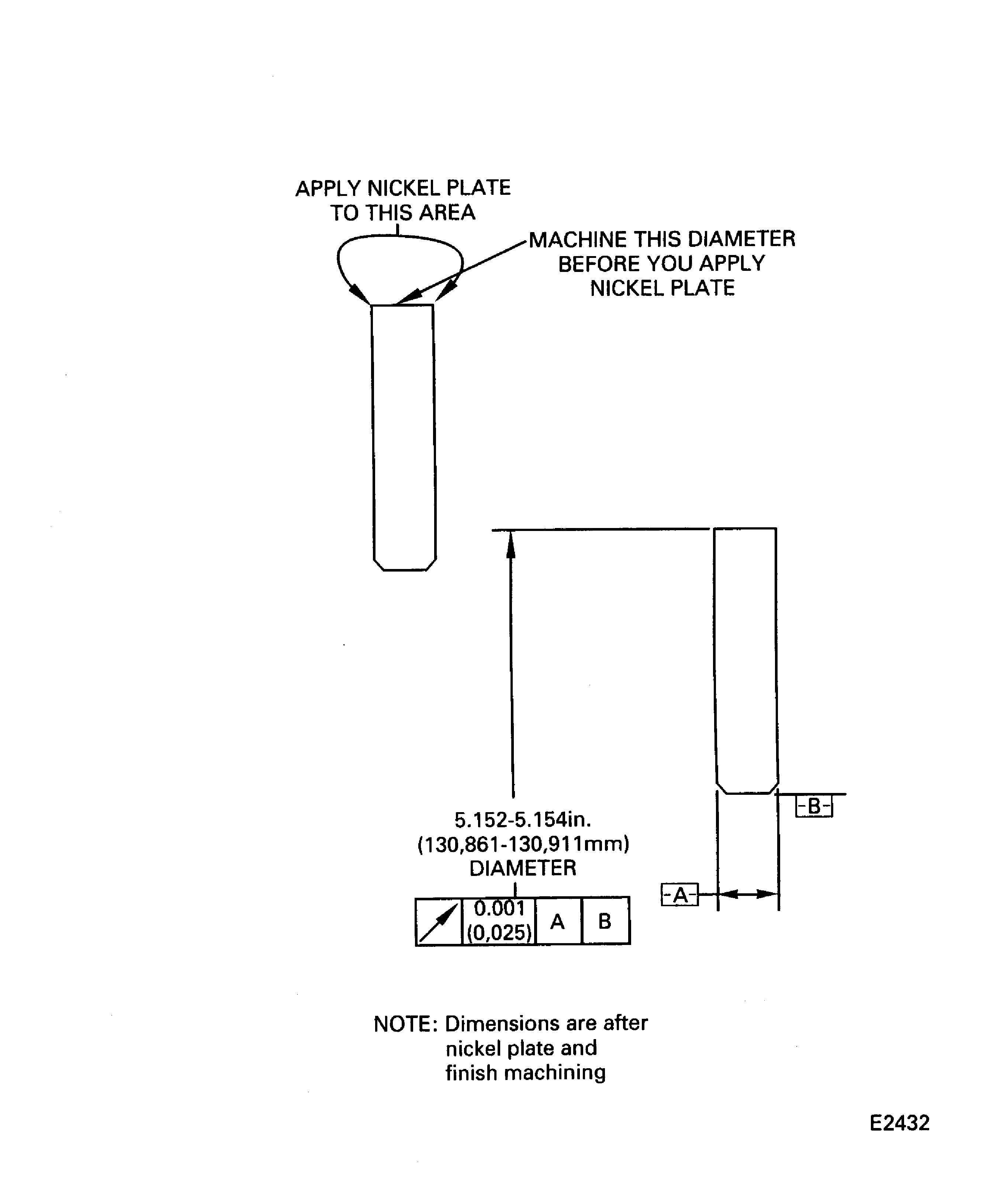 Nickel plate the OD of the No. 5 bearing seal spacer