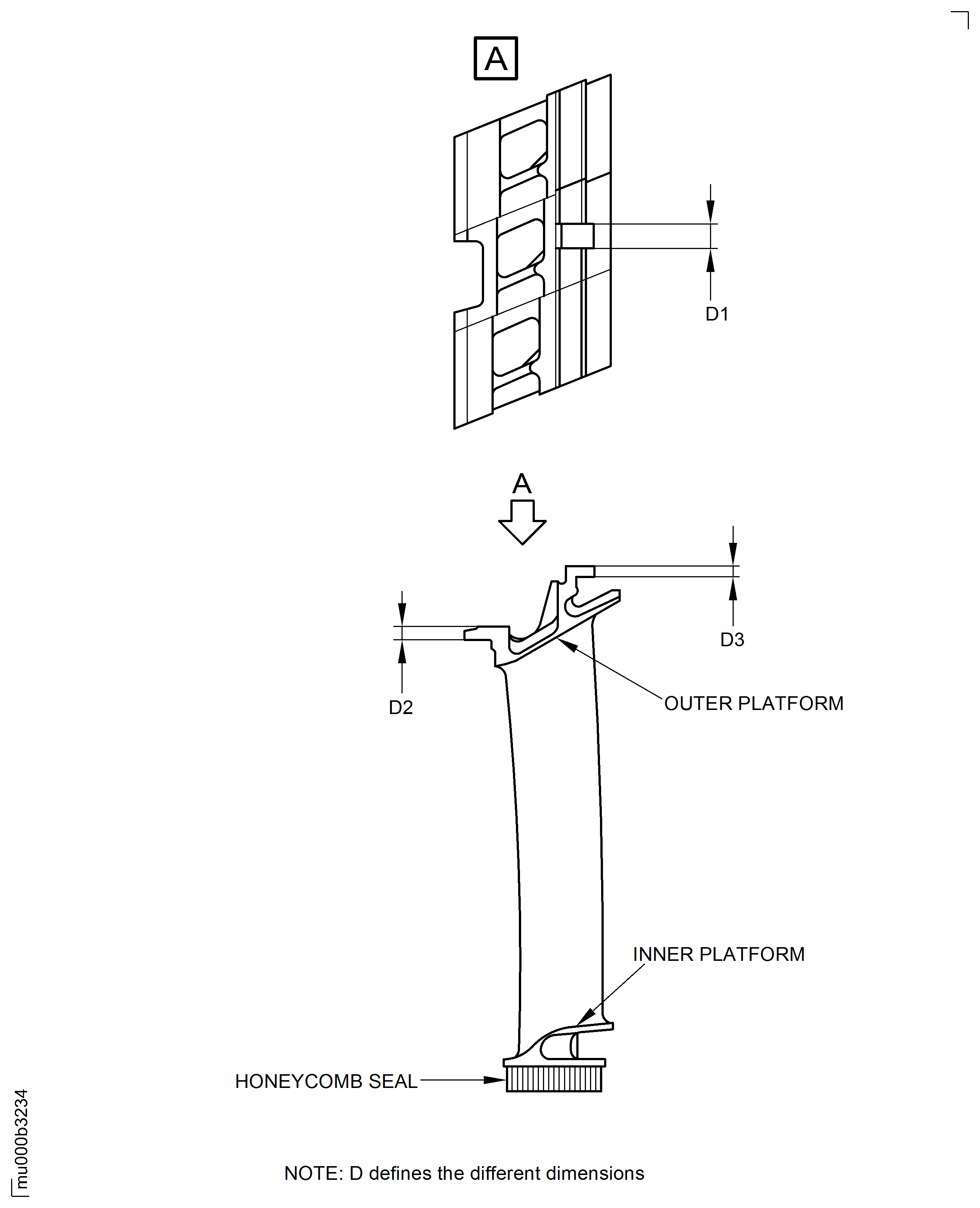 Examine the stage 4 turbine vanes